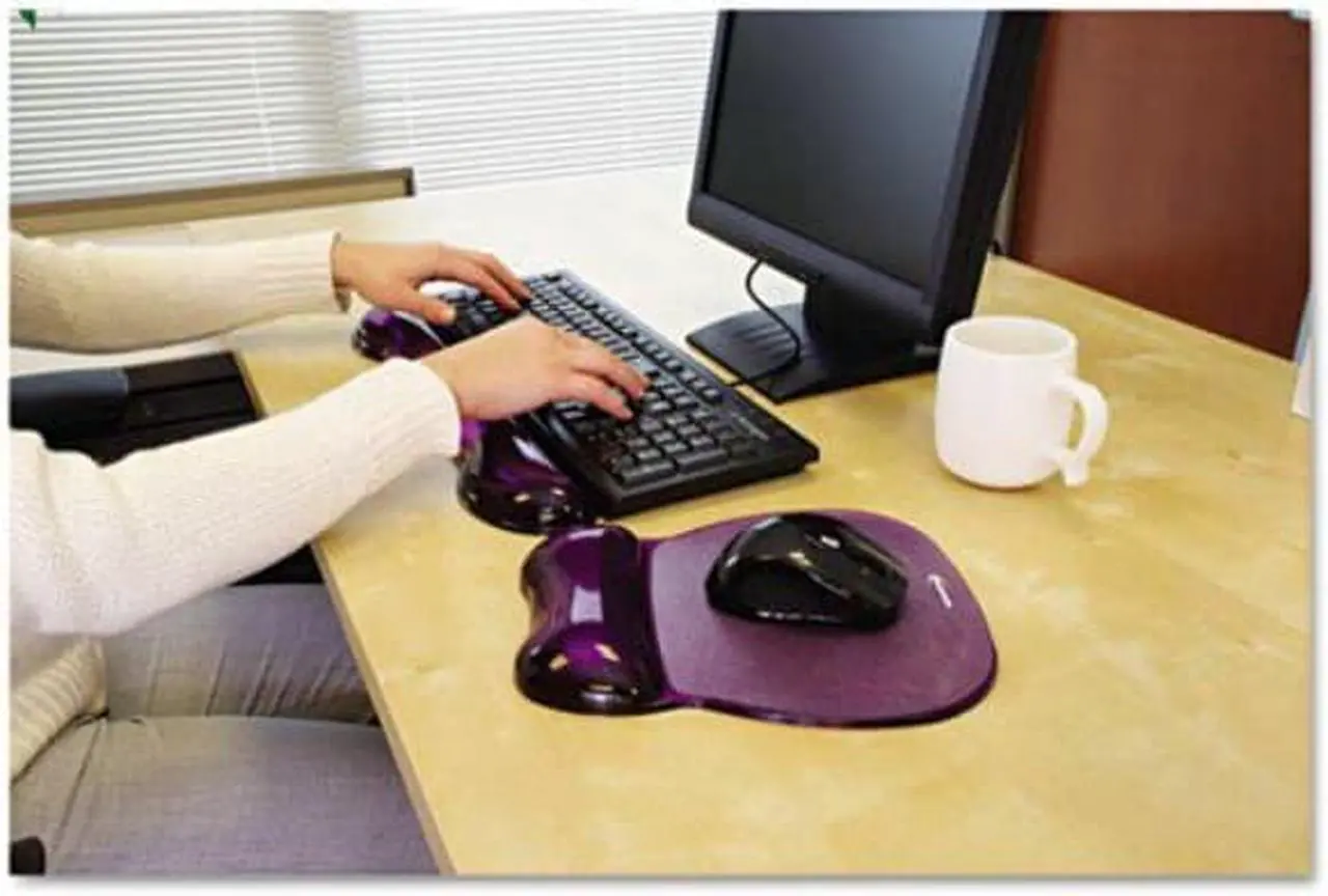 Alt view image 8 of 8 - Innovera Gel Keyboard Wrist Rest Purple 51441