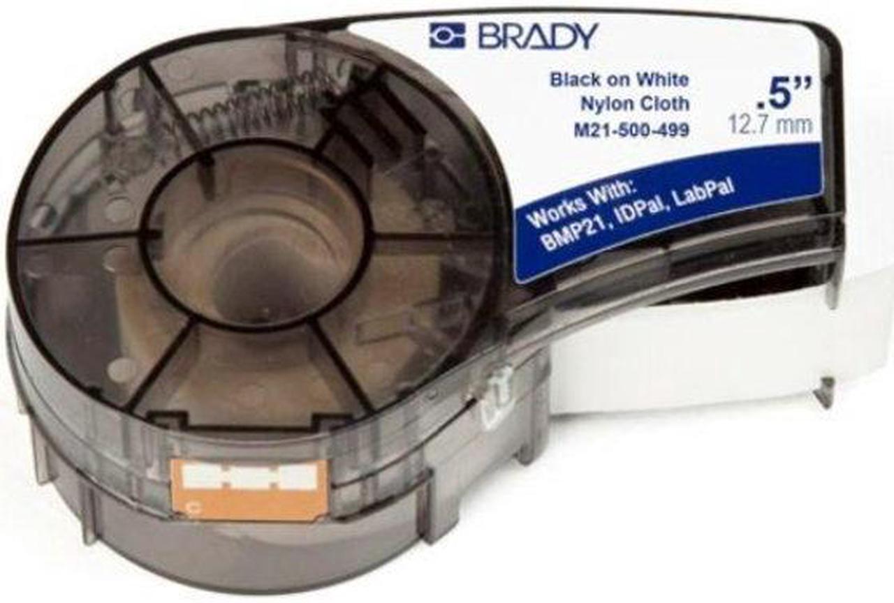 Alt view image 7 of 9 - BRADY M21-500-499 Label Tape Cartridge, Black/White, Labels/Roll: Continuous