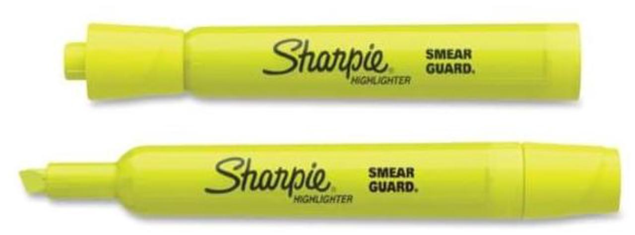 Alt view image 8 of 11 - SHARPIE 25053 Smear Guard Highlighter Set, Chisel Tip Fluorescent Colors PK12