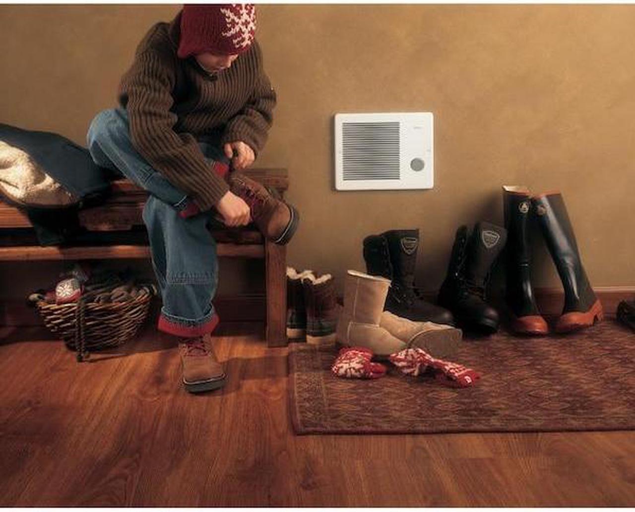 Alt view image 3 of 10 - Broan-NuTone - 174 - Broan Nu-Tone 174 Comfort-Flo Wall Heater; 2560/5120 BTU, 750/1500 Watt, Off White Baked Enamel