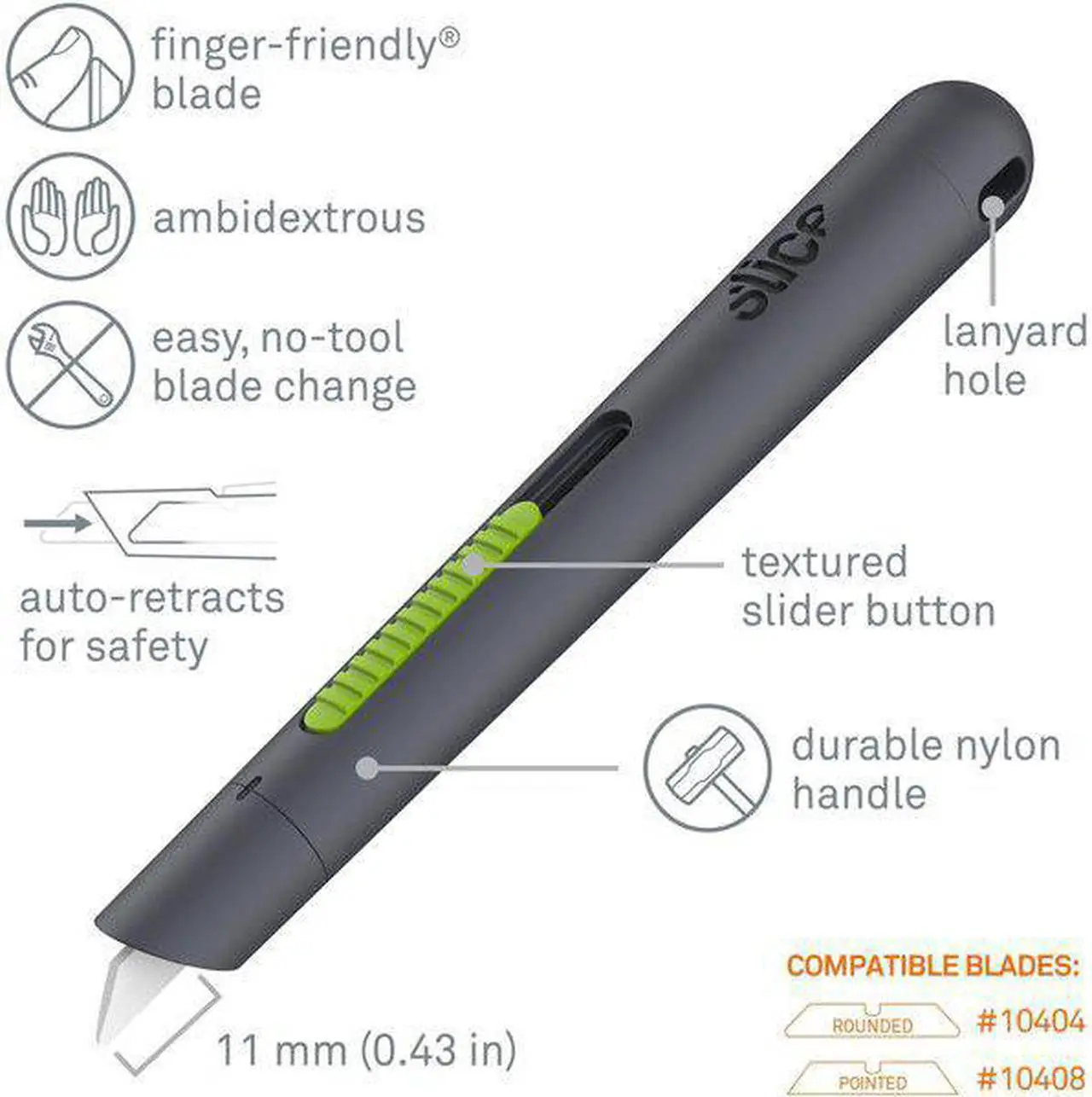 Alt view image 5 of 10 - Pen Cutter, Auto-Retract, Ceramic, 5-1/2 in