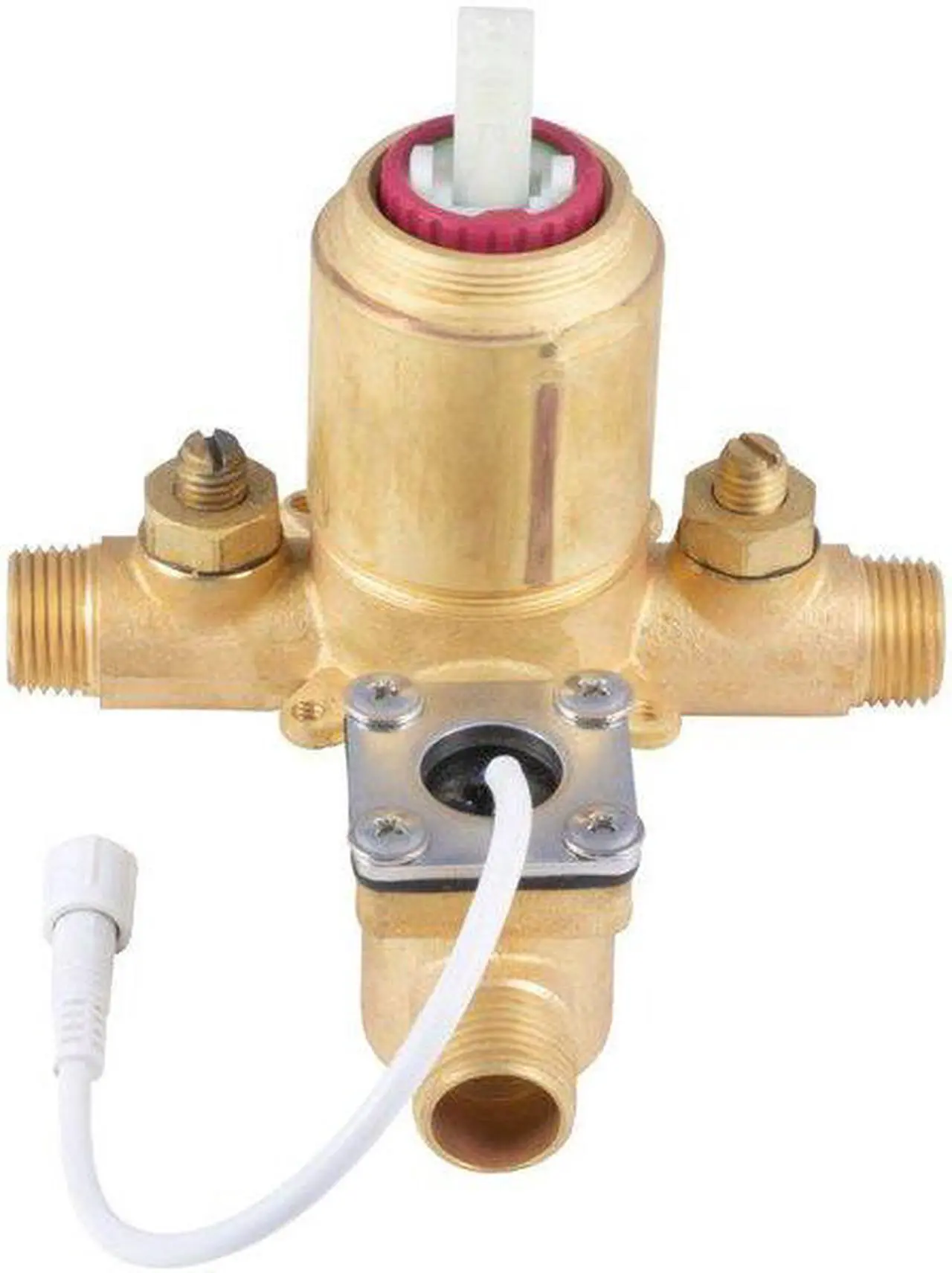 Alt view image 8 of 12 - PULSE ShowerSpas LED Tru-Temp Pressure Balance 1/2" Rough-In Valve with Brushed-Nickel Trim Kit