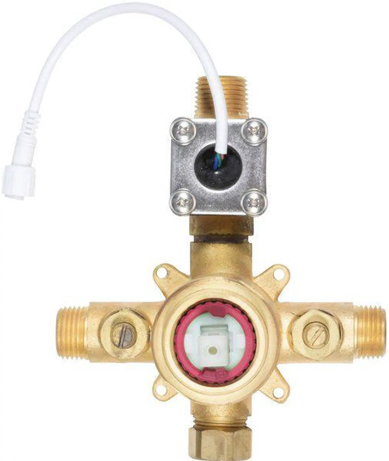 Alt view image 12 of 12 - PULSE ShowerSpas LED Tru-Temp Pressure Balance 1/2" Rough-In Valve with Brushed-Nickel Trim Kit
