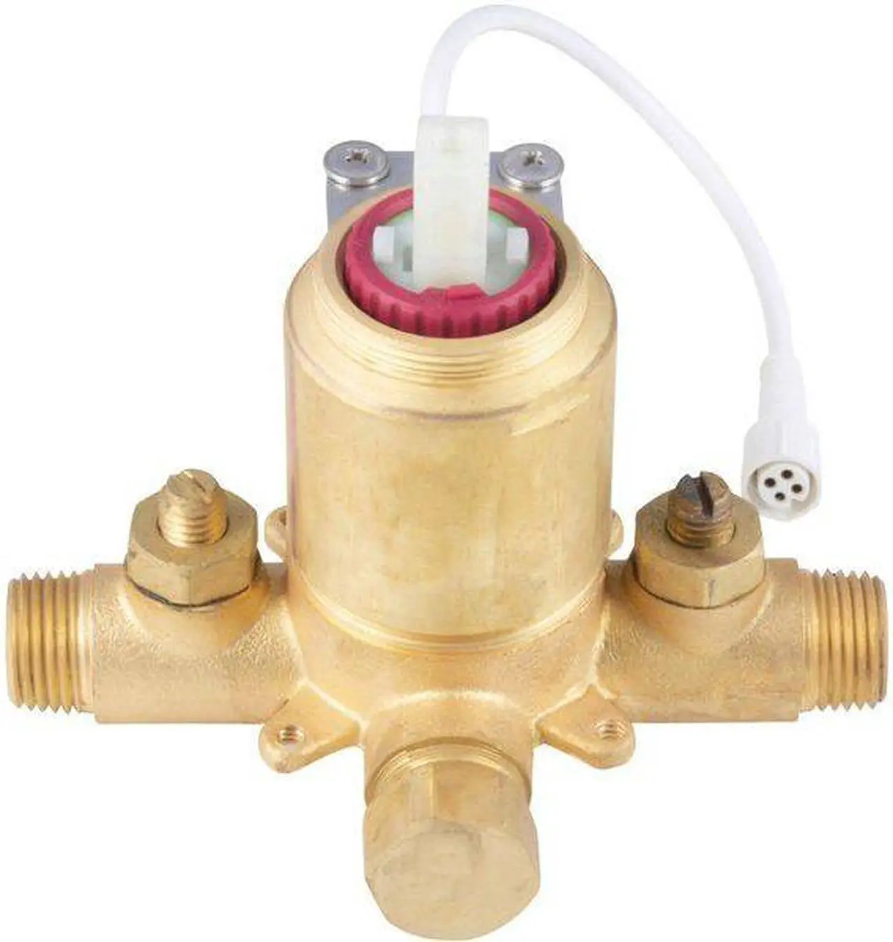 Alt view image 9 of 12 - PULSE ShowerSpas LED Tru-Temp Pressure Balance 1/2" Rough-In Valve with Brushed-Nickel Trim Kit
