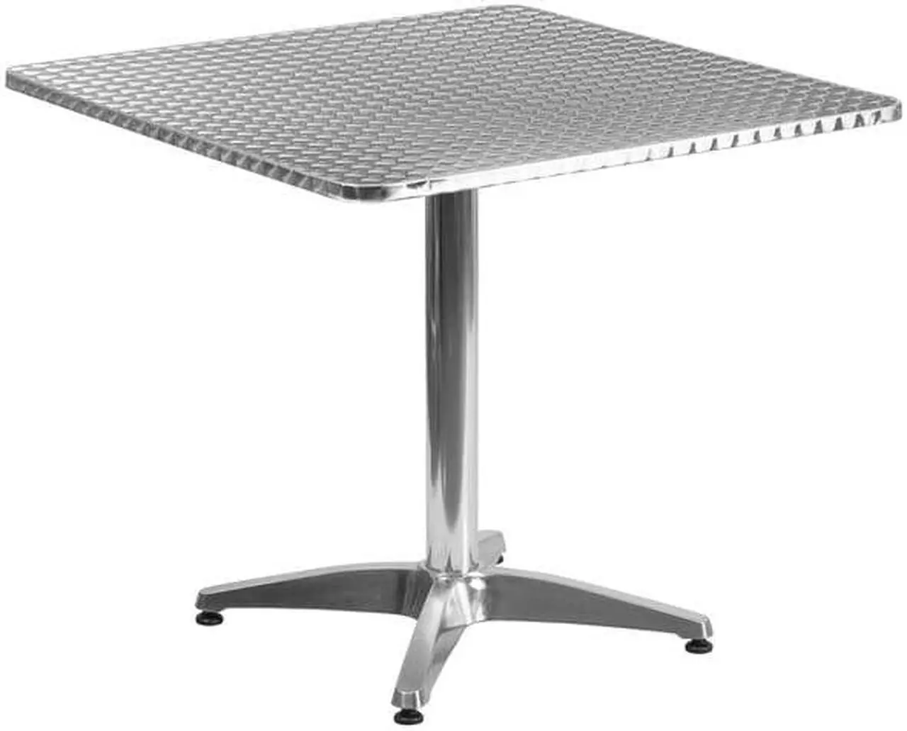 Alt view image 3 of 17 - 31.5'' Square Aluminum Indoor-Outdoor Table with Base