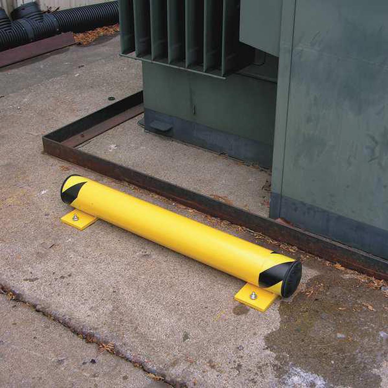 Alt view image 2 of 3 - ZORO SELECT FSBOL-42 Floor Stop Bollard,4-1/2",Yellow