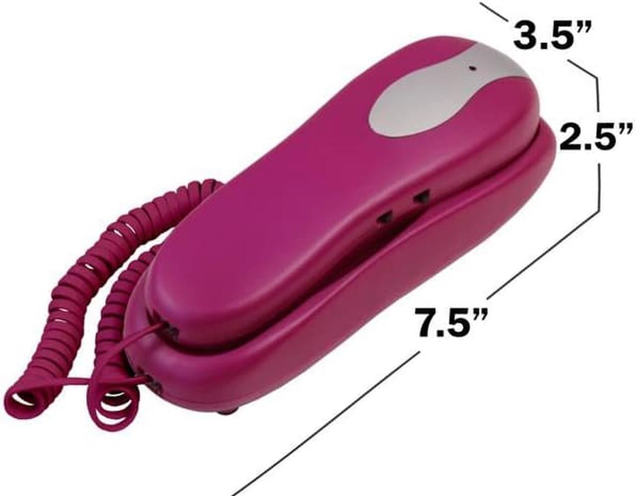 Alt view image 6 of 6 - slimline purple colored phone for wall or desk with memory