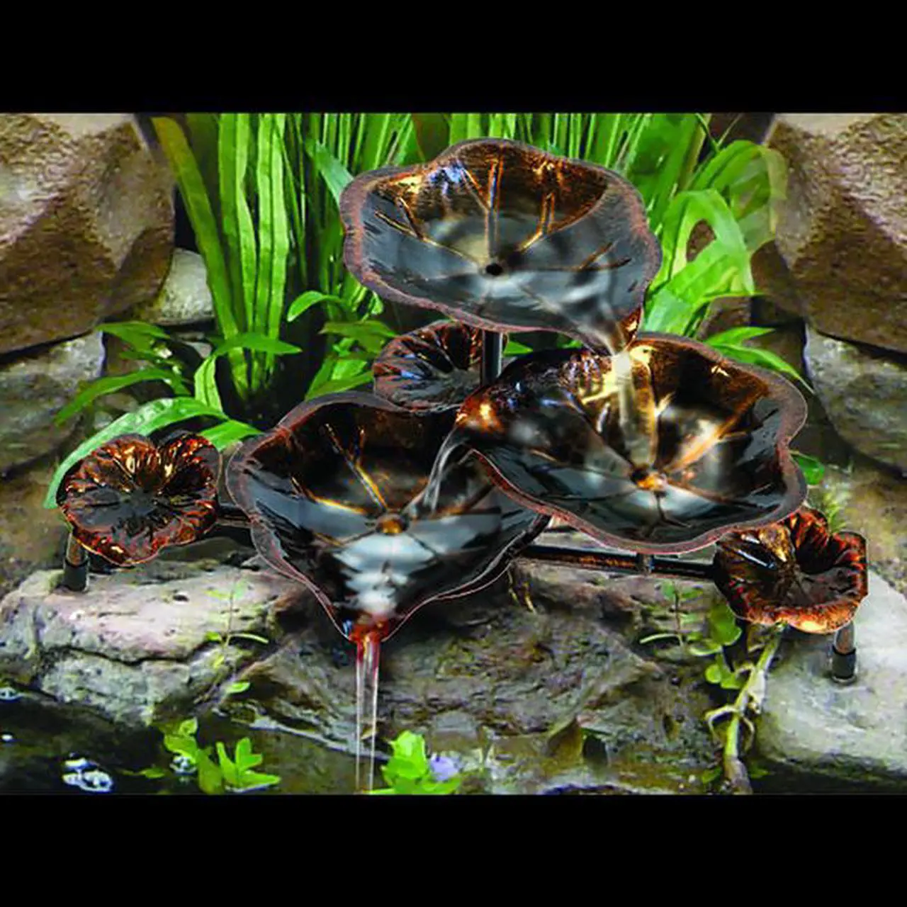 Alt view image 2 of 4 - Beckett 3-Leaf Tiered Pond Spitter