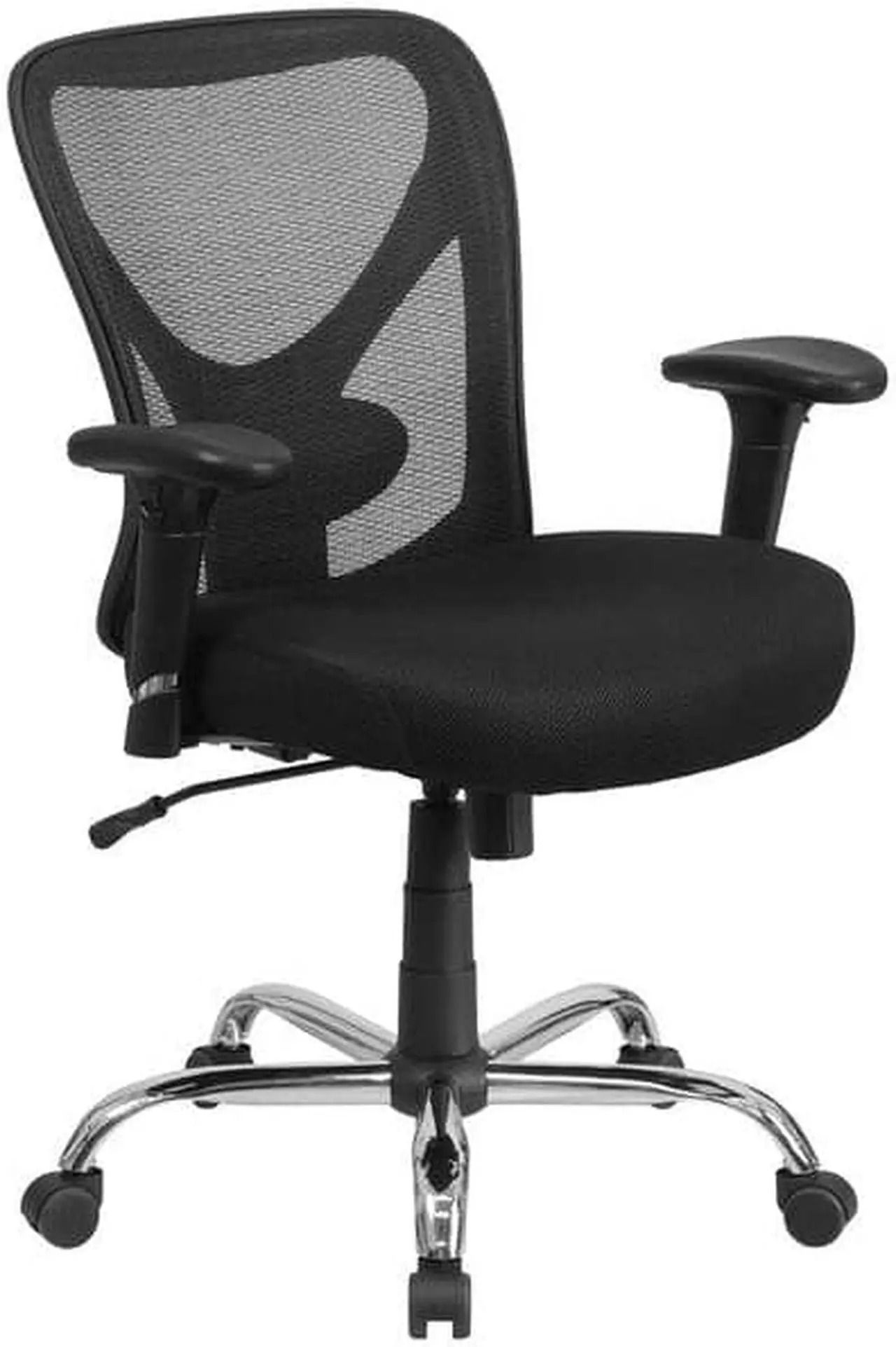 Alt view image 14 of 20 - Big & Tall Office Chair | Adjustable Height Mesh Swivel Office Chair with Wheels