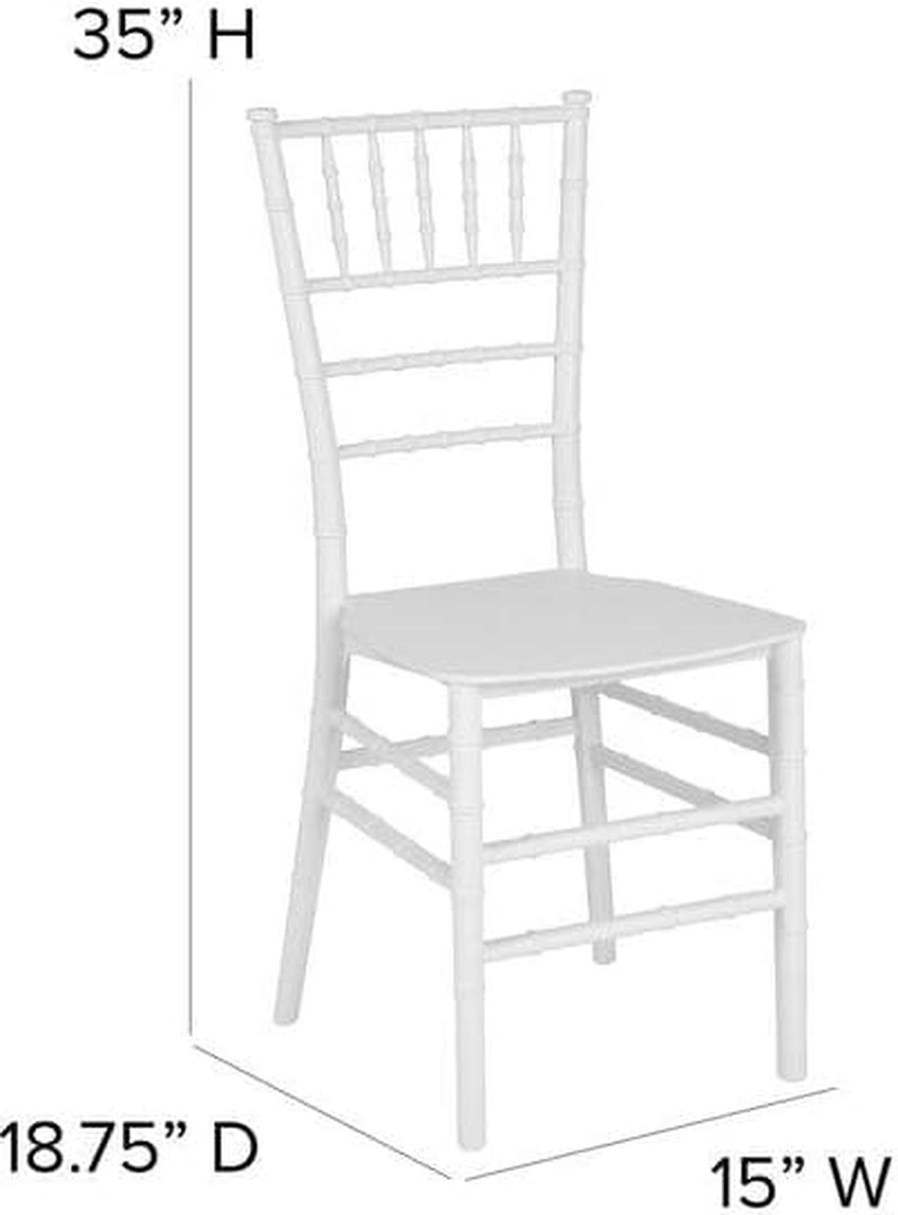 Alt view image 10 of 20 - HERCULES Series White Resin Stacking Chiavari Chair