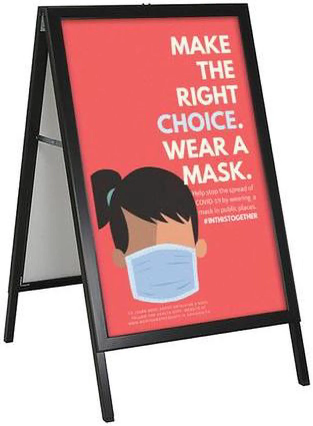 Alt view image 5 of 6 - Azar A-Board Sign in Black. Slide-In Frame Size: 22"W x 28"H 300246