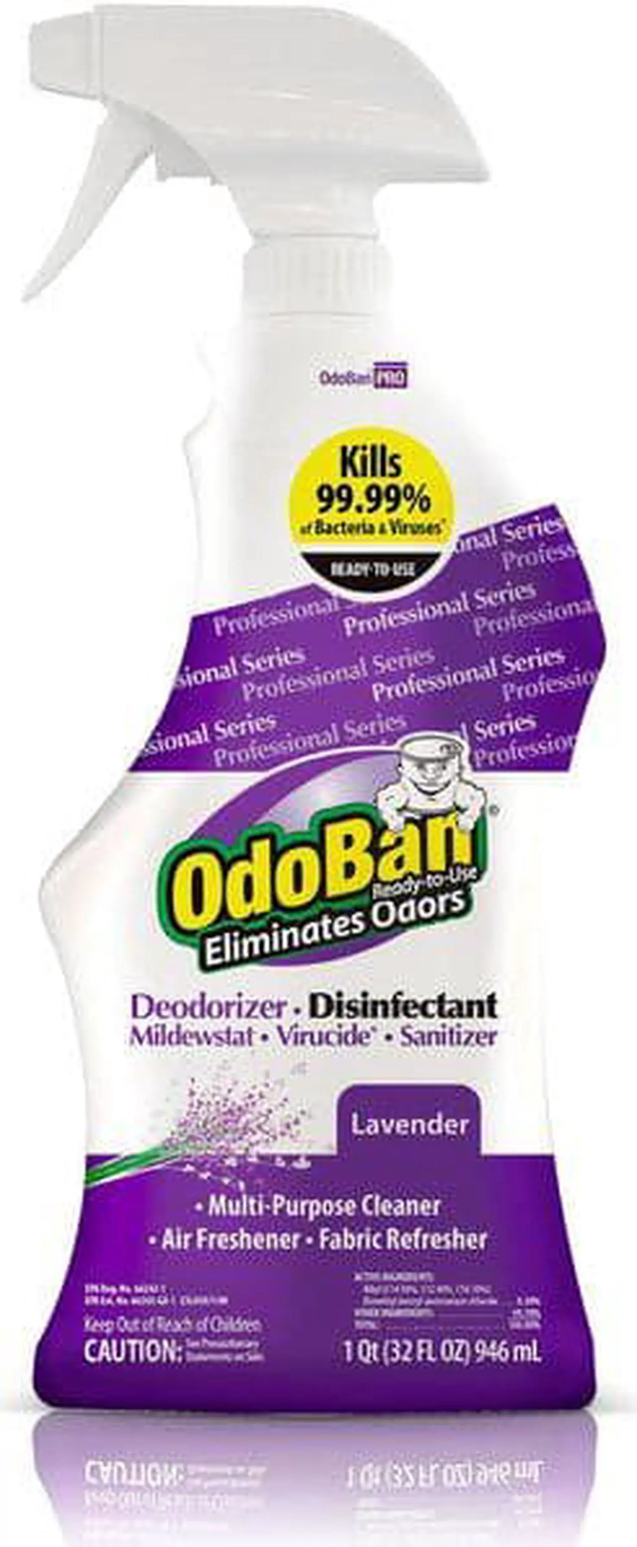 Alt view image 3 of 4 - Odor Eliminator,32 oz.,Lavender,PK12 ODOBAN 910162-QC12