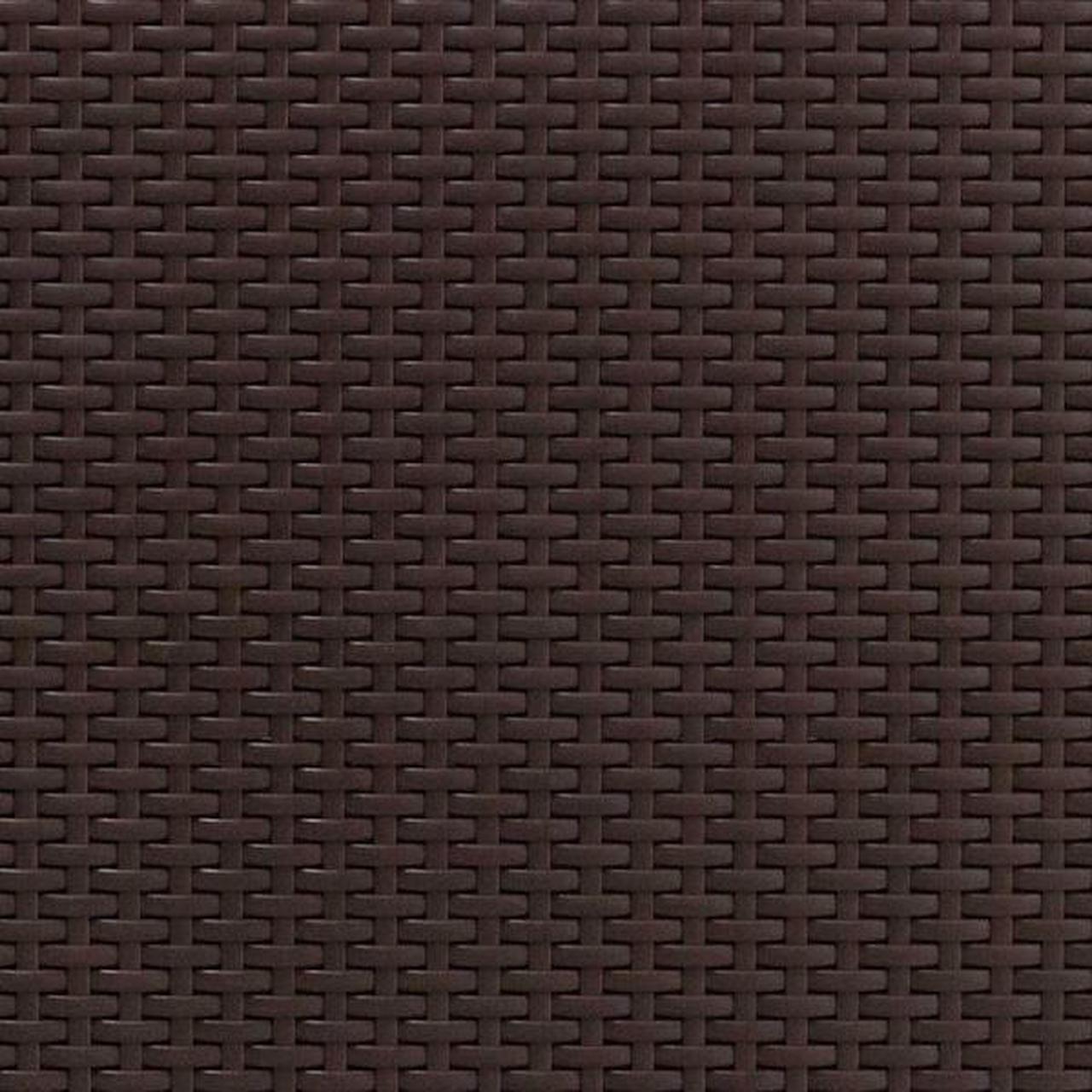 Alt view image 13 of 20 - Chocolate Brown Faux Rattan Sofa with All-Weather Beige Cushions