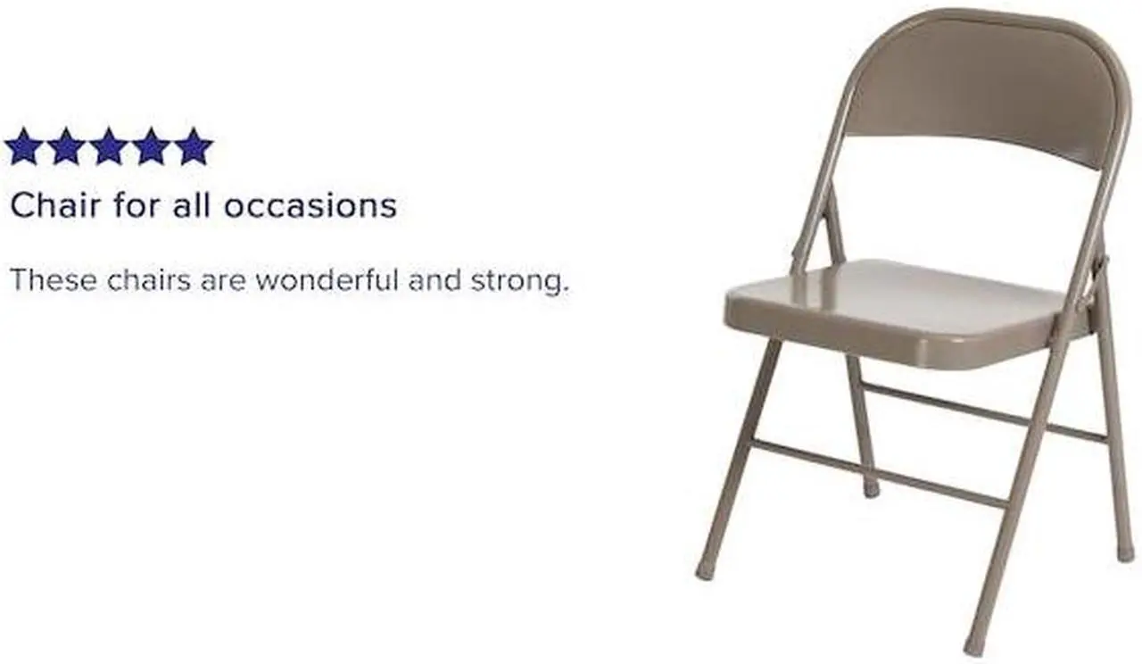 Alt view image 20 of 20 - 2 Pk. HERCULES Series Double Braced Gray Metal Folding Chair