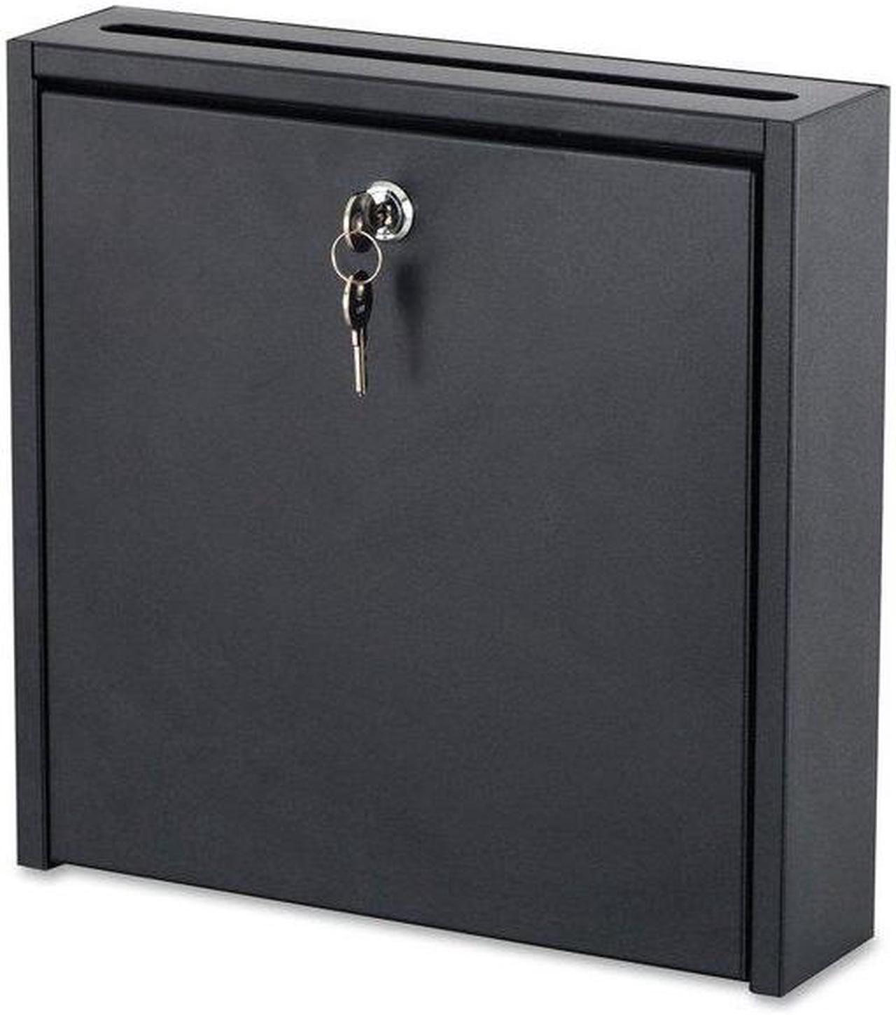 Alt view image 6 of 9 - SAFCO Products 4258BL 12 x 12 x 3 in. Wall-Mountable Interoffice Mailbox, Black