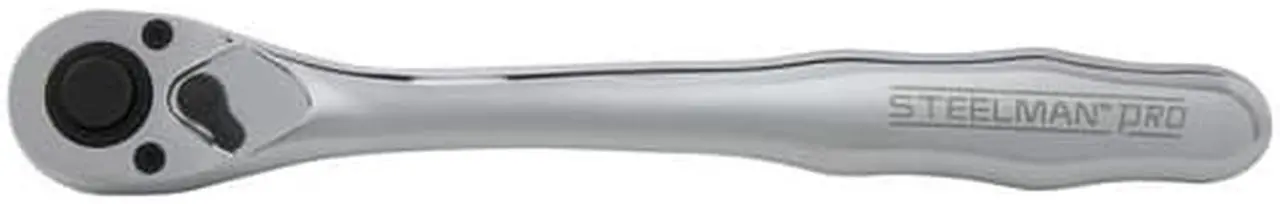Alt view image 4 of 8 - STEELMAN PRO 78241 72-Tooth 1/2-Inch Drive Thin Profile Ratchet with Offset Handle