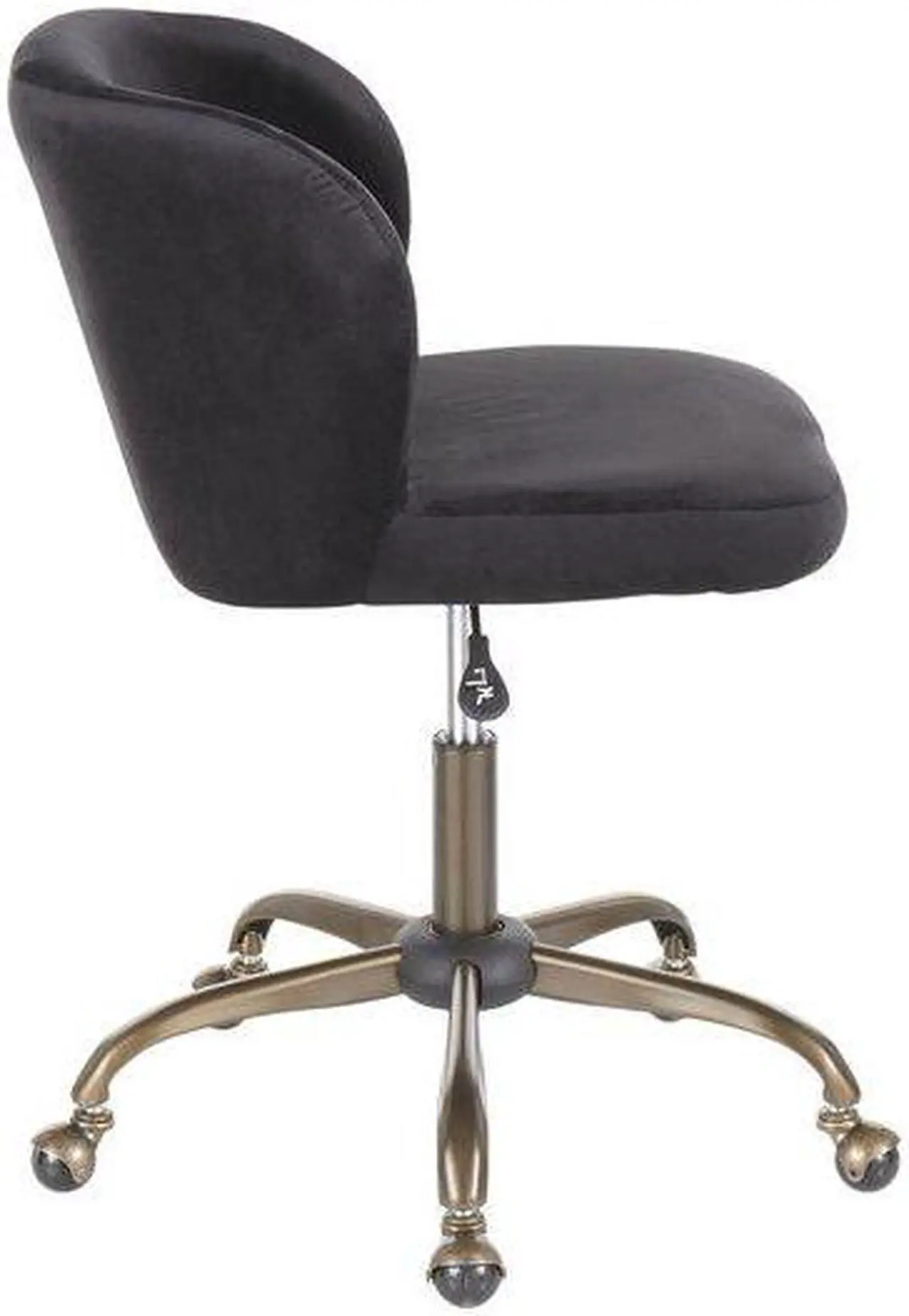 Alt view image 5 of 8 - LumiSource Fran contemporary Task chair in Black Velvet