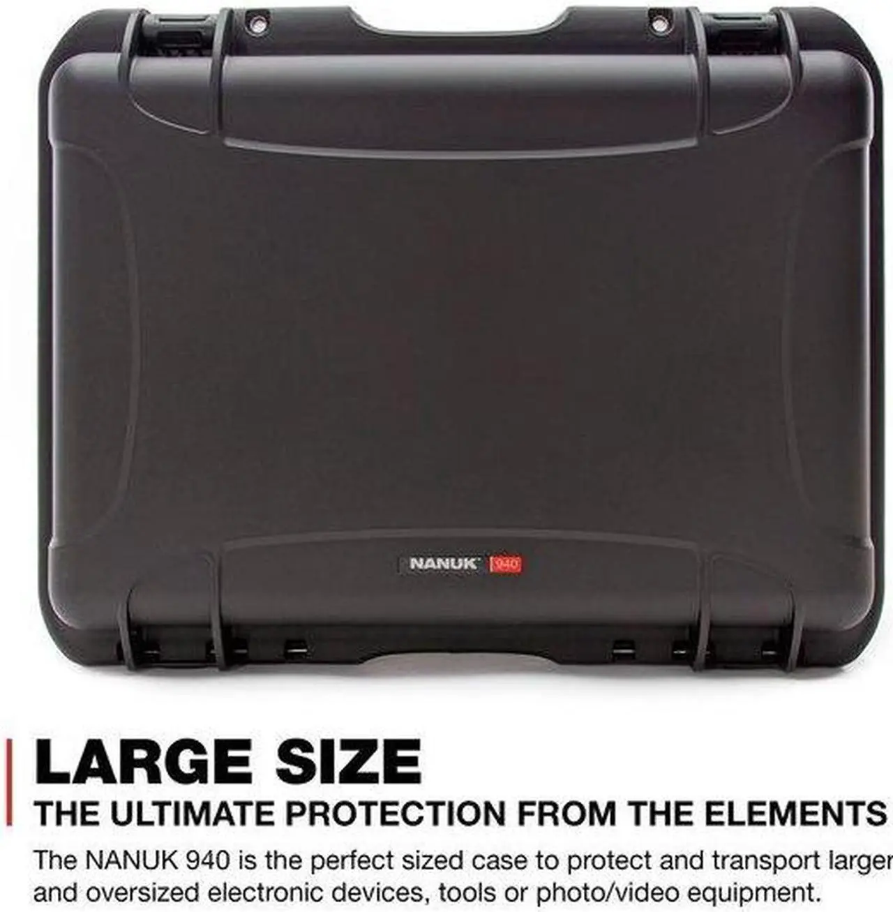Alt view image 4 of 8 - Nanuk Large Series 940 NK-7 Resin Protective Case with Padded Dividers, Black