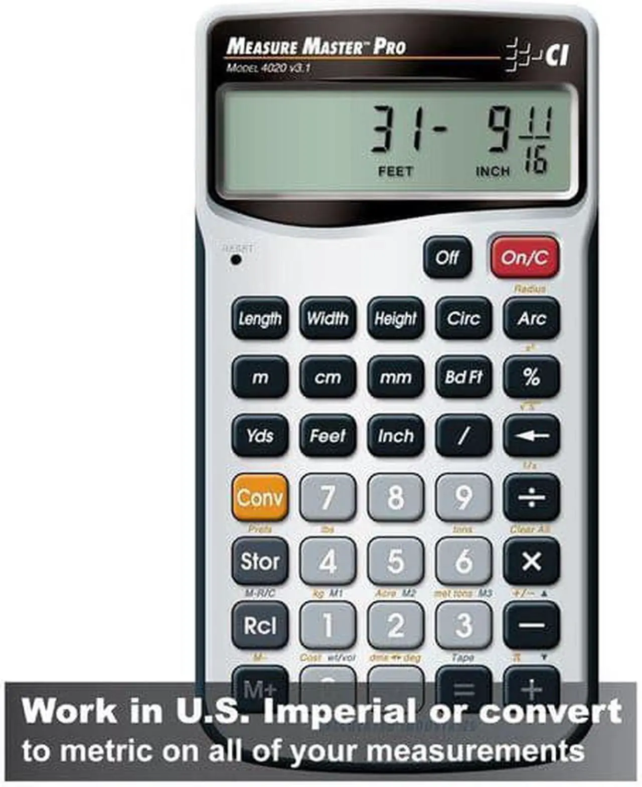 Alt view image 20 of 20 - Calculator,Construction,5.5x0.5x2.9 CALCULATED INDUSTRIES 4020