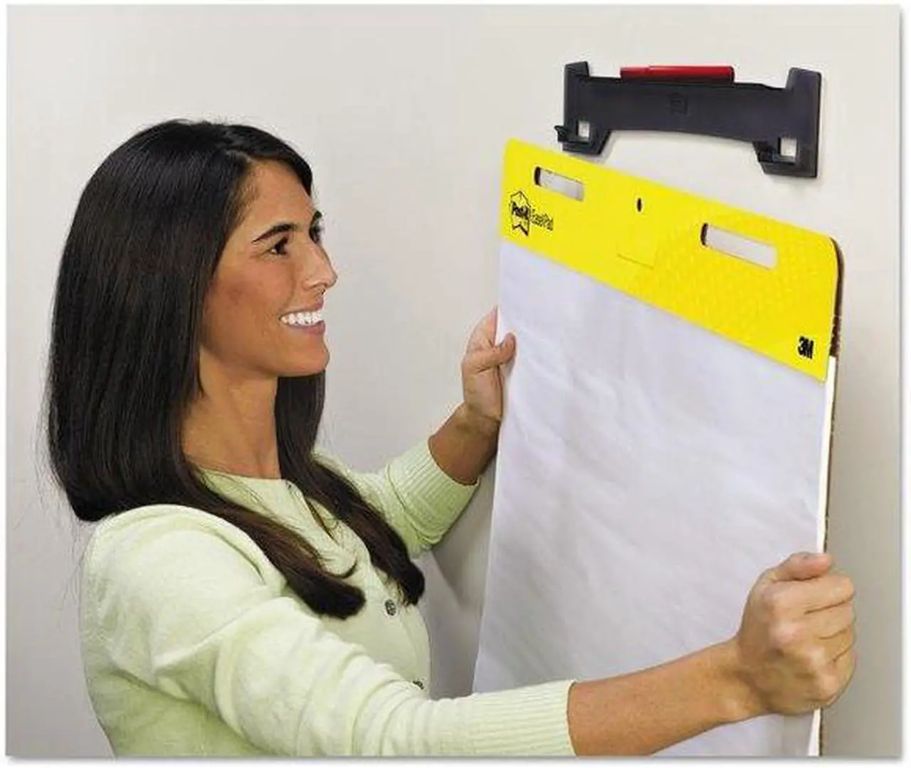 Alt view image 5 of 7 - Post-it Wall Easel with Hanger, Adhesive Mount, Plastic, Smoke, 2/Pack