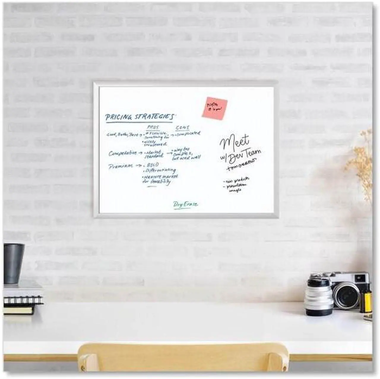Alt view image 12 of 15 - U Brands Melamine Dry Erase Board, 24 x 18, White Surface, Each (UBR030U0001)
