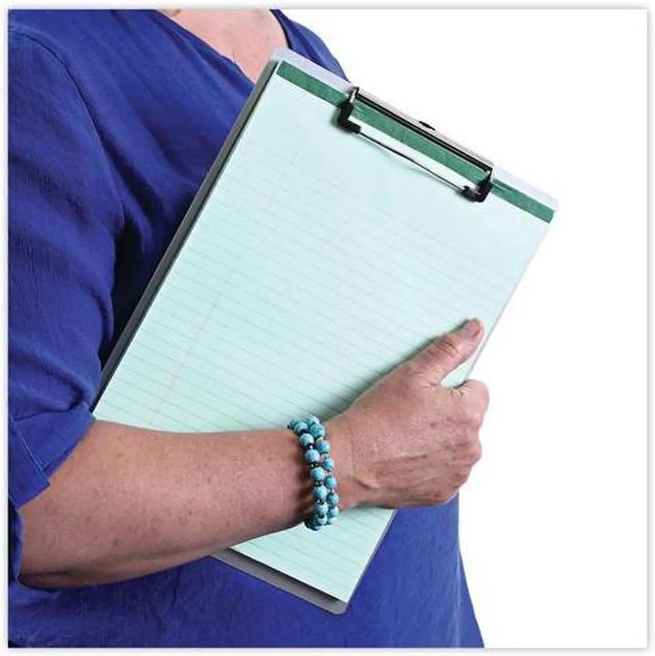 Alt view image 9 of 10 - Universal 40301 Aluminum Clipboard With Low Profile Clip, 1/2 Inch Capacity, 8 X 11 1/2 Sheets