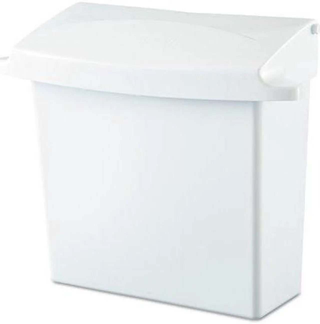 Alt view image 11 of 20 - Sanitary Napkin Receptacle with Rigid Liner Rectangular Plastic White
