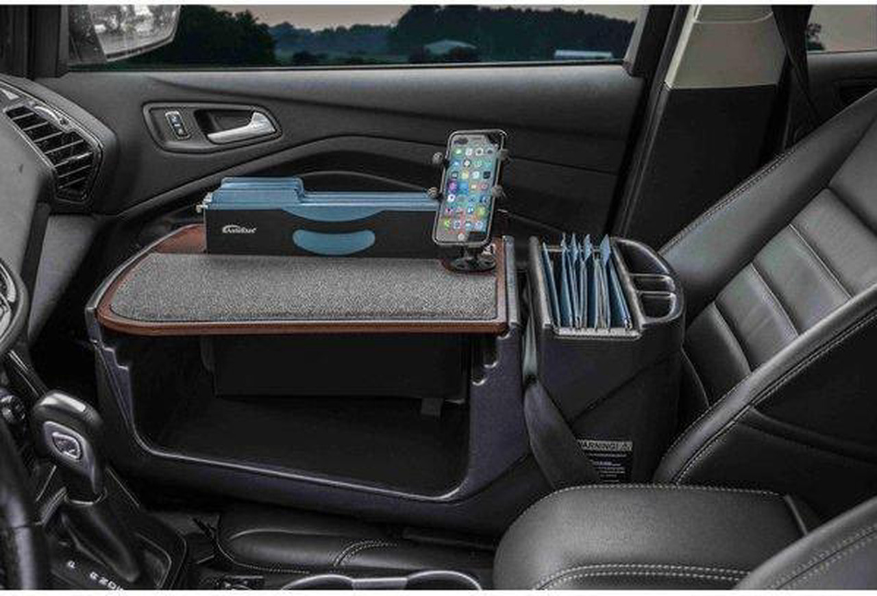 AutoExec AUE26003 Efficiency FileMaster Car Desk Mahogany Finish with ...