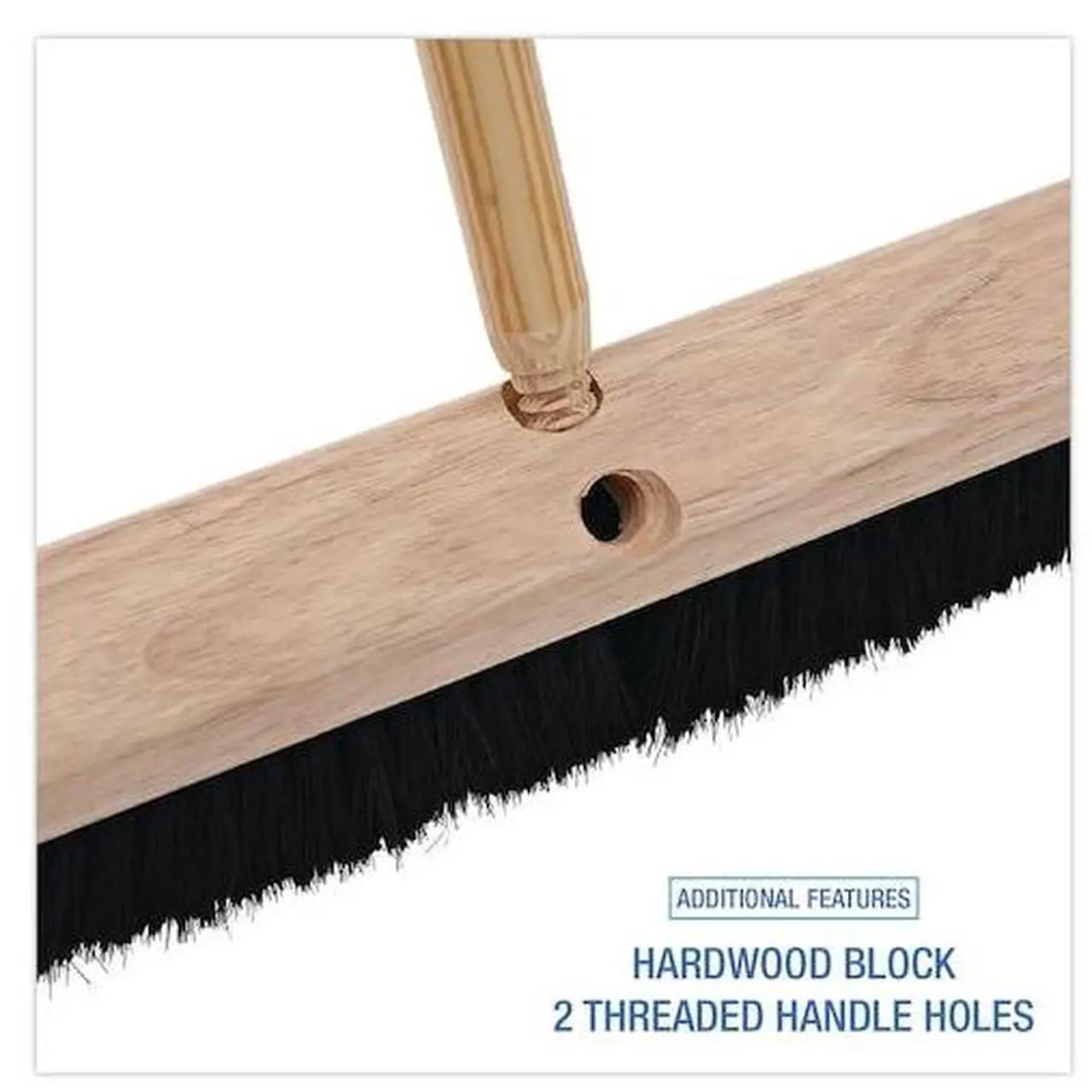 Alt view image 11 of 18 - Boardwalk Floor Brush Head 2 1/2" Black Tampico Fiber 18" 20218