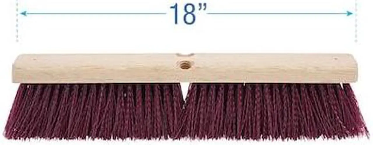 Alt view image 12 of 18 - Boardwalk Floor Brush Head 18" Wide Maroon Heavy Duty Polypropylene Bristles