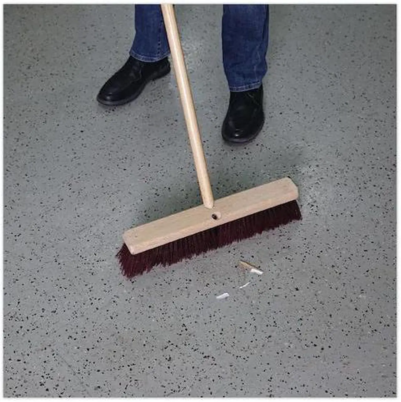 Alt view image 15 of 18 - Boardwalk Floor Brush Head 18" Wide Maroon Heavy Duty Polypropylene Bristles
