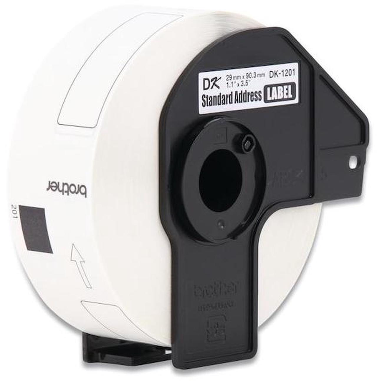 Alt view image 12 of 13 - Brother Genuine DK1201 DieCut Standard Rolled Address Labels for QL Printers 3Pk