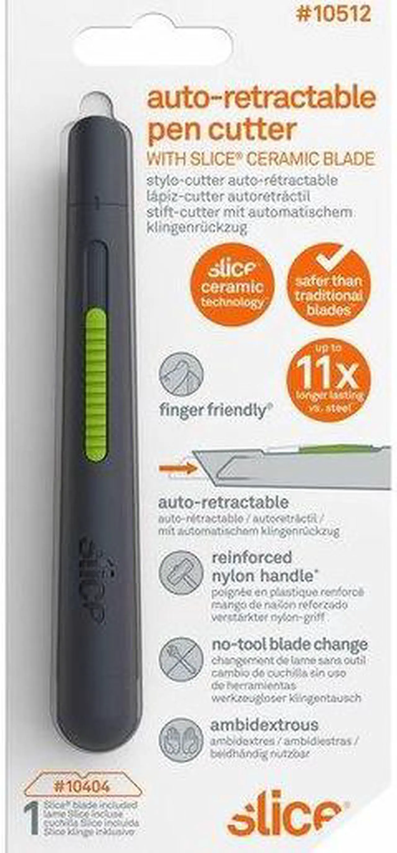 Alt view image 10 of 10 - Pen Cutter, Auto-Retract, Ceramic, 5-1/2 in