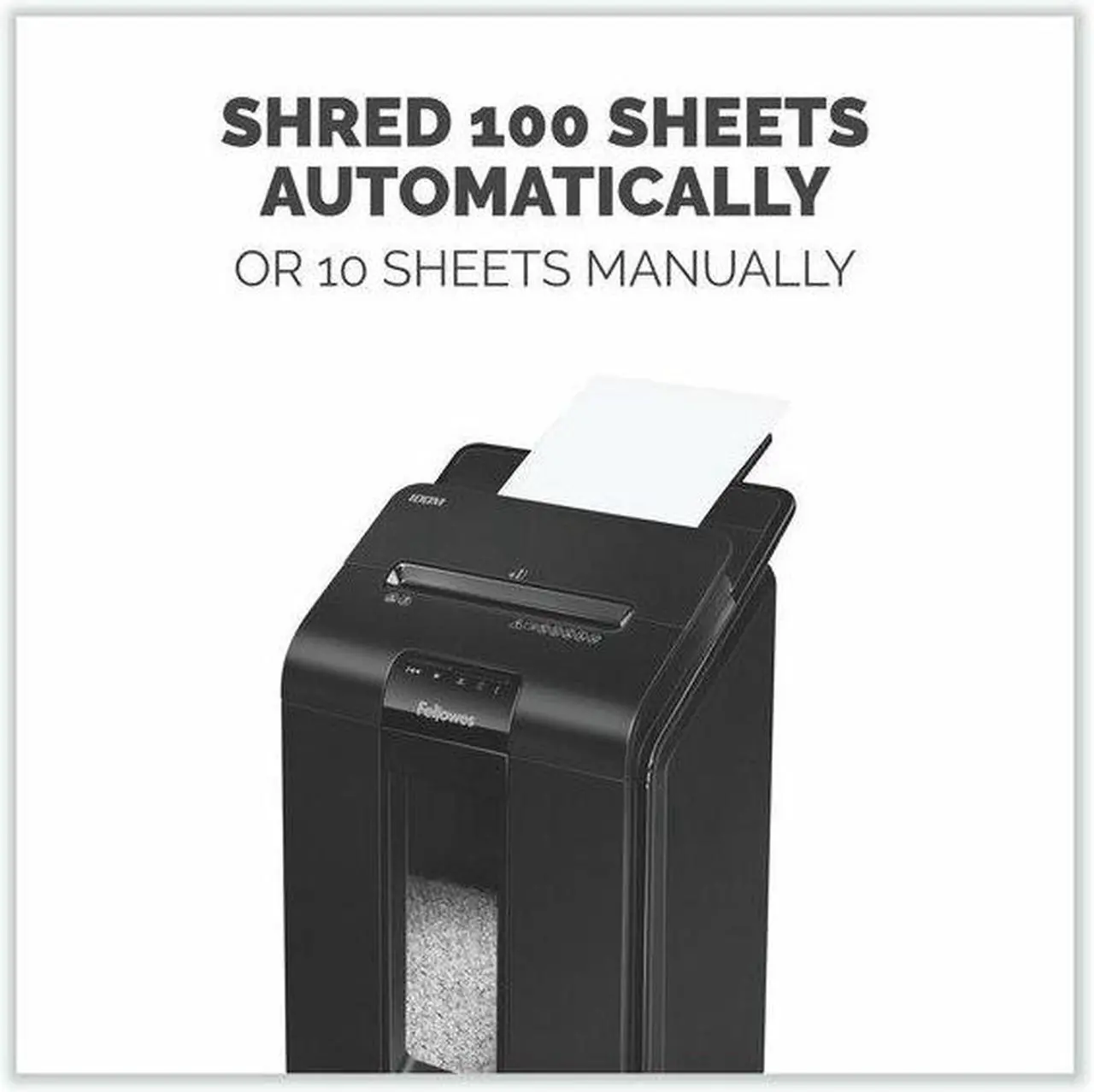 Alt view image 17 of 20 - Fellowes Auto Feed Micro-Cut Shredder, 100 Auto/10 Manual Sheet Capacity 4629001