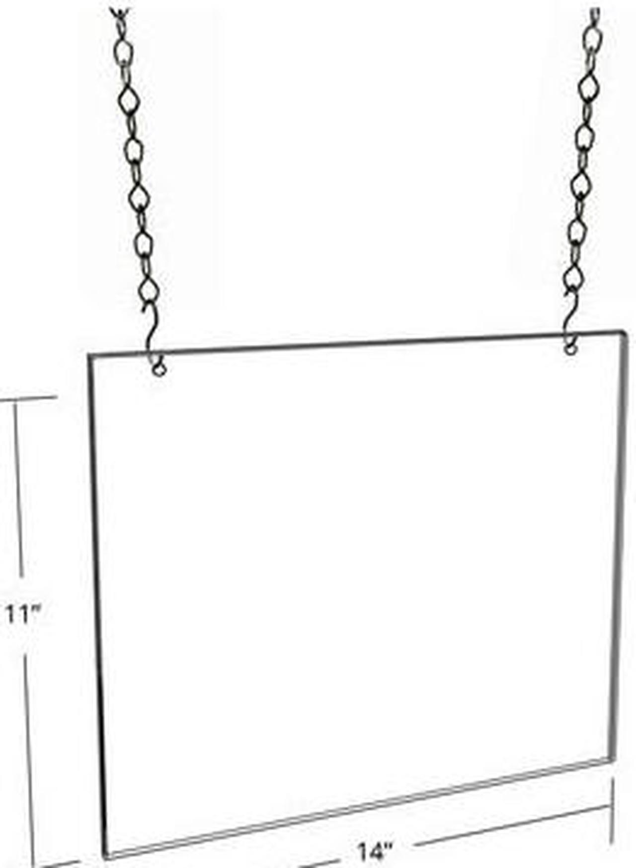 Alt view image 2 of 3 - AZAR DISPLAYS 172711 14"W x 11"H Hanging Poster Frame, PK4
