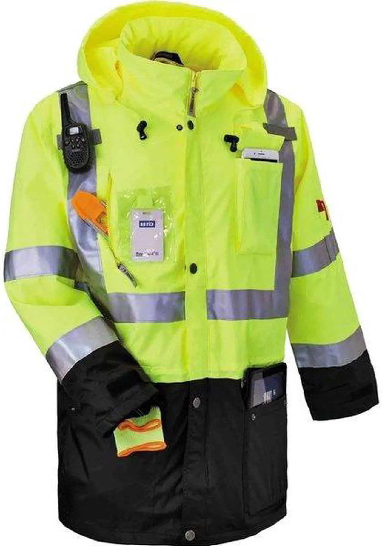 Alt view image 2 of 2 - ERGODYNE 8386 Hi-Vis Jacket, 300D Oxford Polyester Outer Shel, Class 3 Type R,