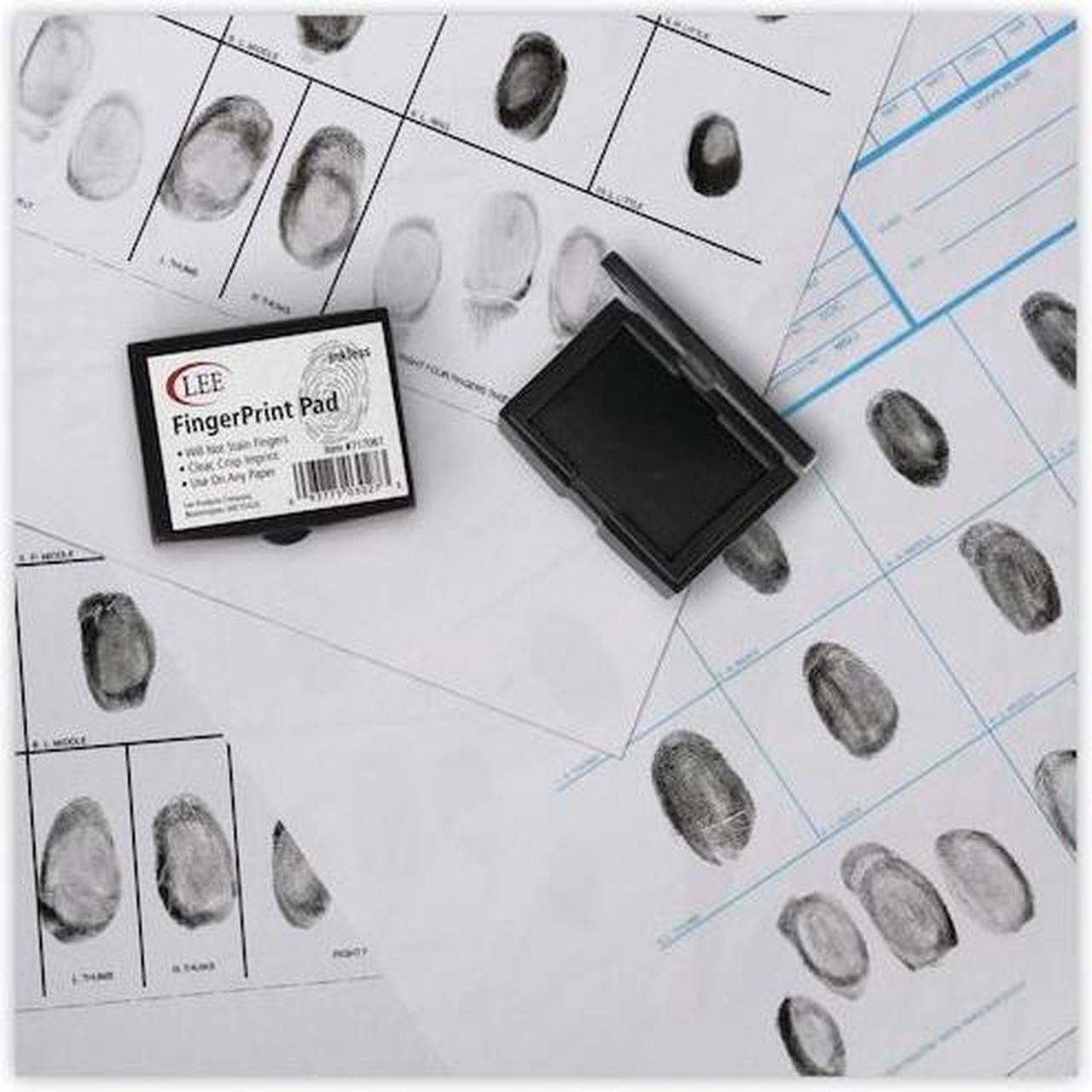 Alt view image 4 of 5 - LEE 03127 Inkless Fingerprint Pad- 2-1/4w x 1-3/4d- Black- 23/dz