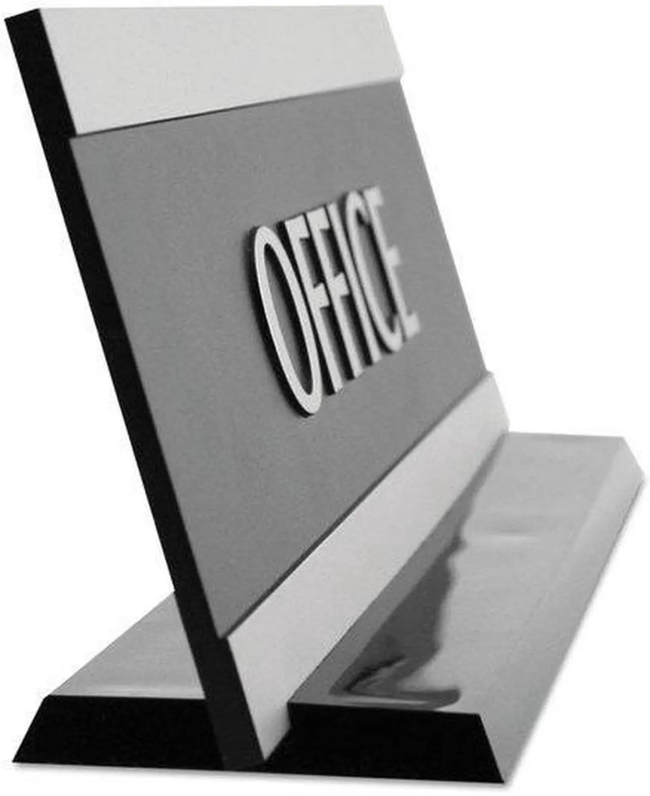 Alt view image 3 of 6 - Century Series Office Sign OFFICE 9 x 3 Black/Silver 4762