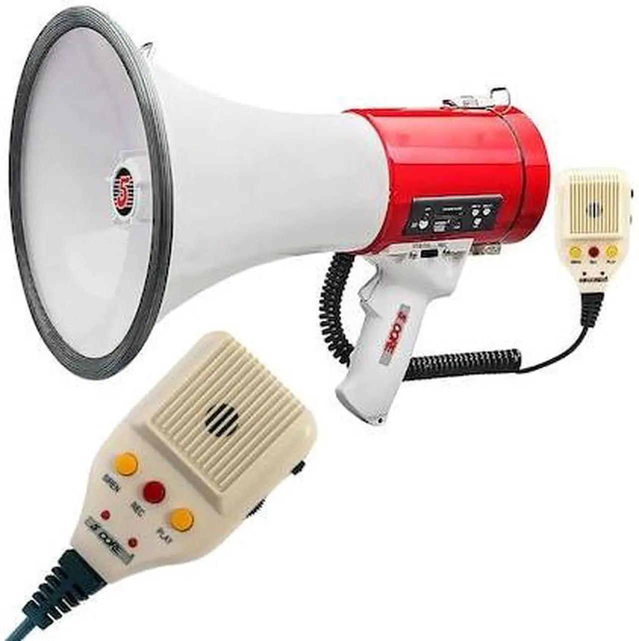 Alt view image 8 of 15 - 5 Core Megaphone Bullhorn Speaker 50W Bull Horn Cheer Megafono 1200 Yards
