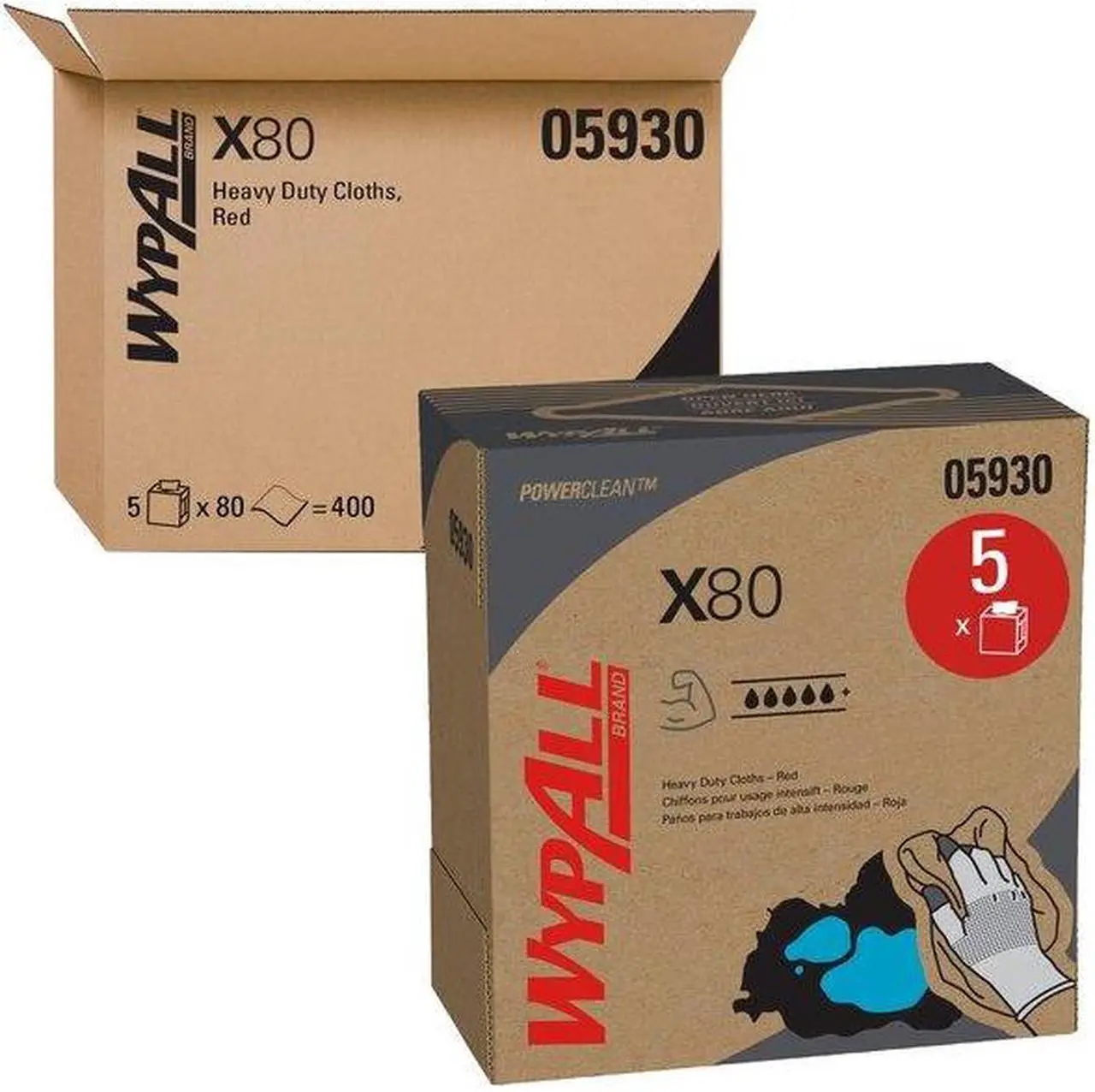 Alt view image 9 of 11 - Kimberly Clark KIM05930 Scott Heavy Duty Cloth - Box of 100