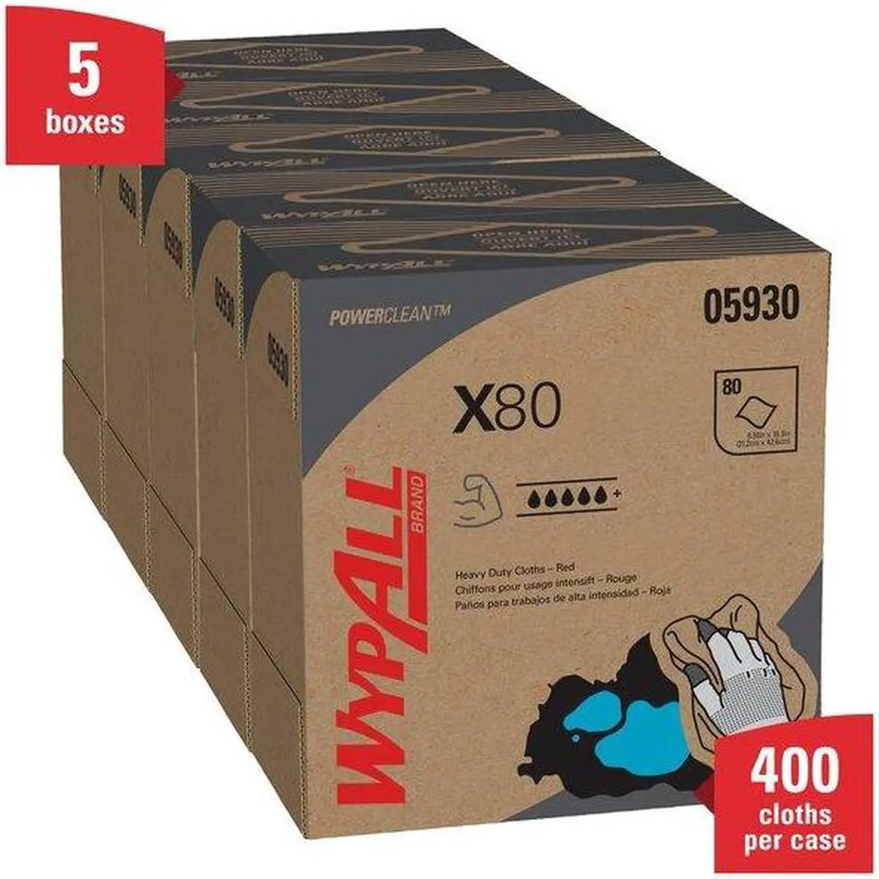 Alt view image 10 of 11 - Kimberly Clark KIM05930 Scott Heavy Duty Cloth - Box of 100