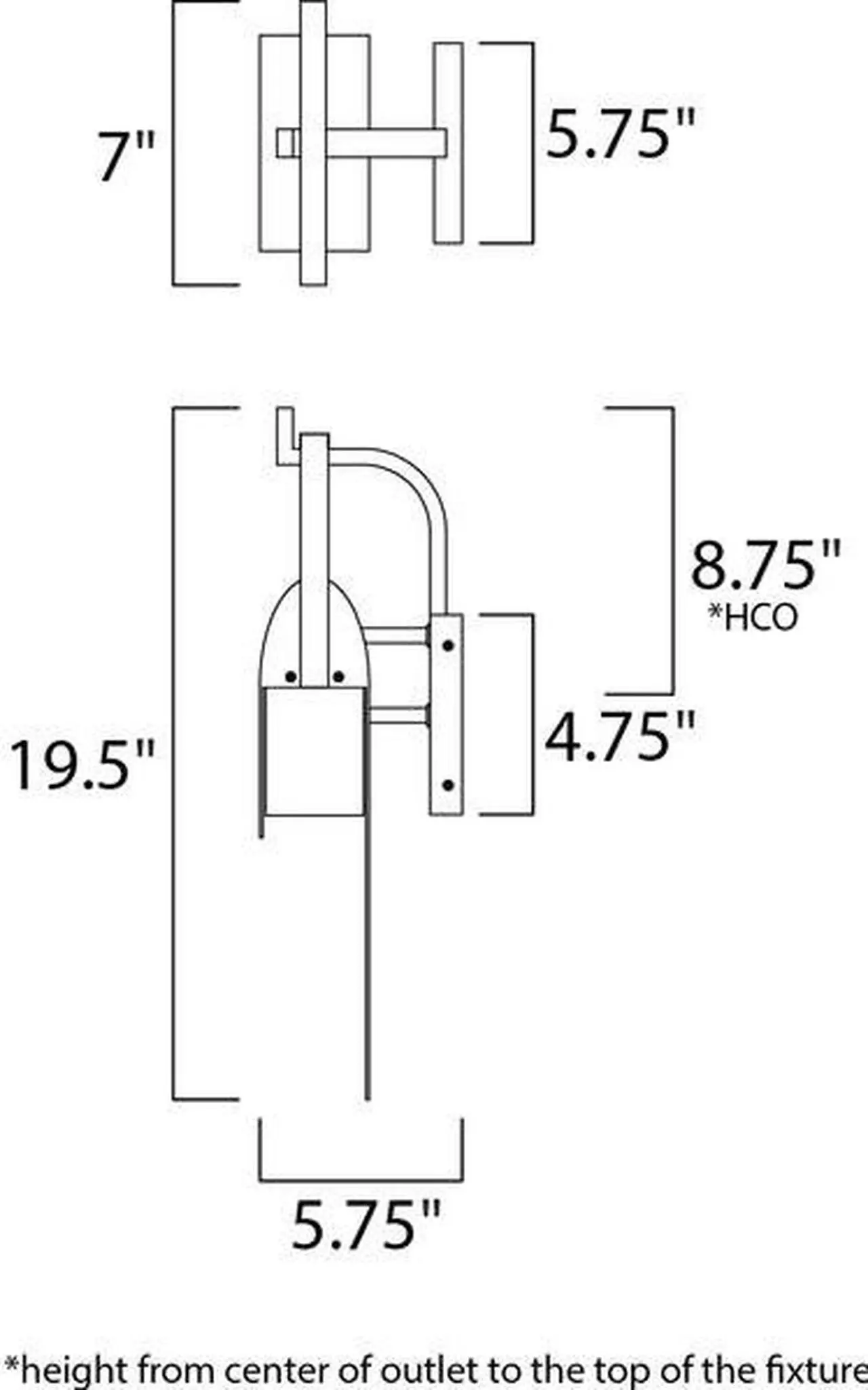 Alt view image 2 of 4 - MAXIM 55595RF Laredo 1-Light 8" Wide Rustic Forge Outdoor Wall Sconce