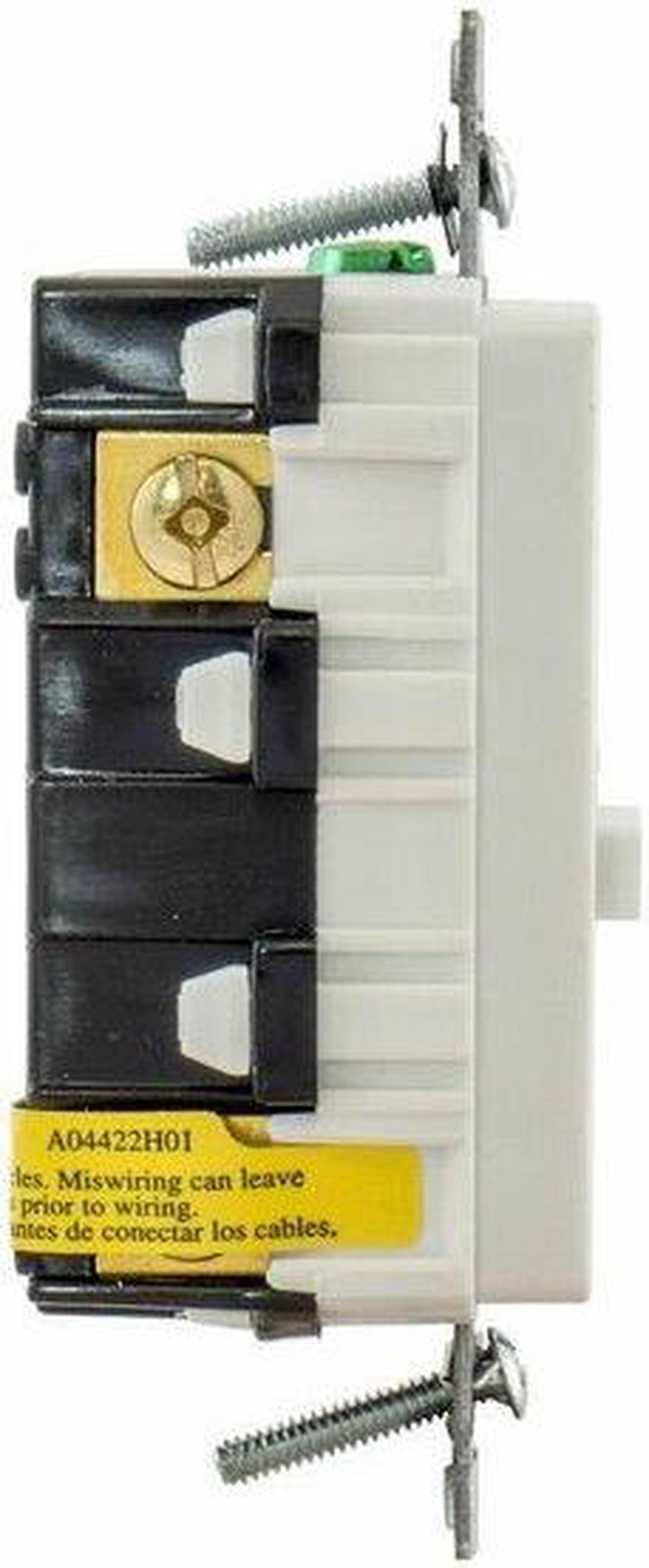 Alt view image 5 of 5 - HUBBELL WIRING DEVICE-KELLEMS GFR15W GFCI Receptacle,15A,125VAC,5-15R,White
