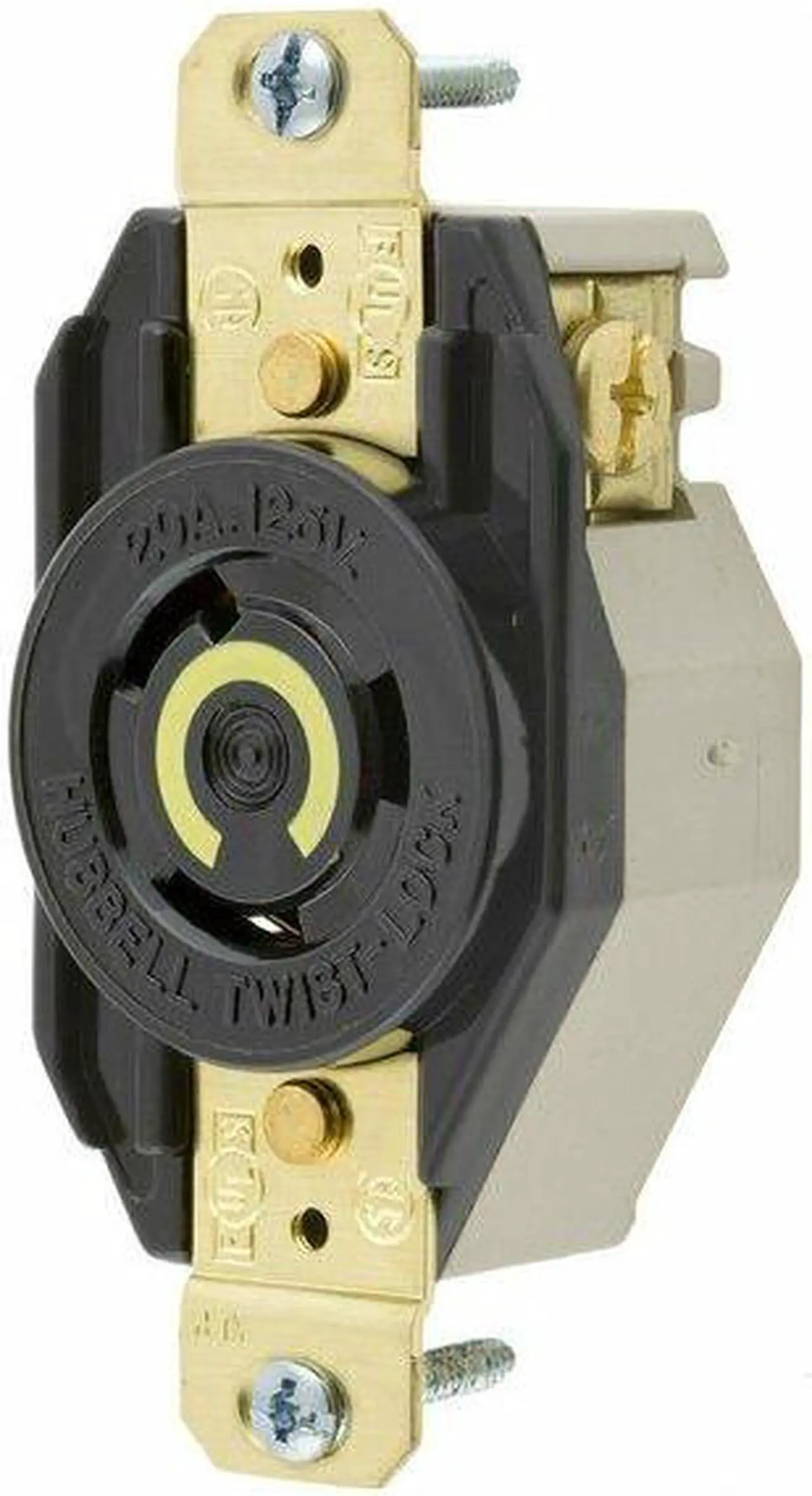 Alt view image 7 of 7 - HUBBELL WIRING DEVICE-KELLEMS HBL2310 Locking Receptacle, L5-20R, 20 A, 125V