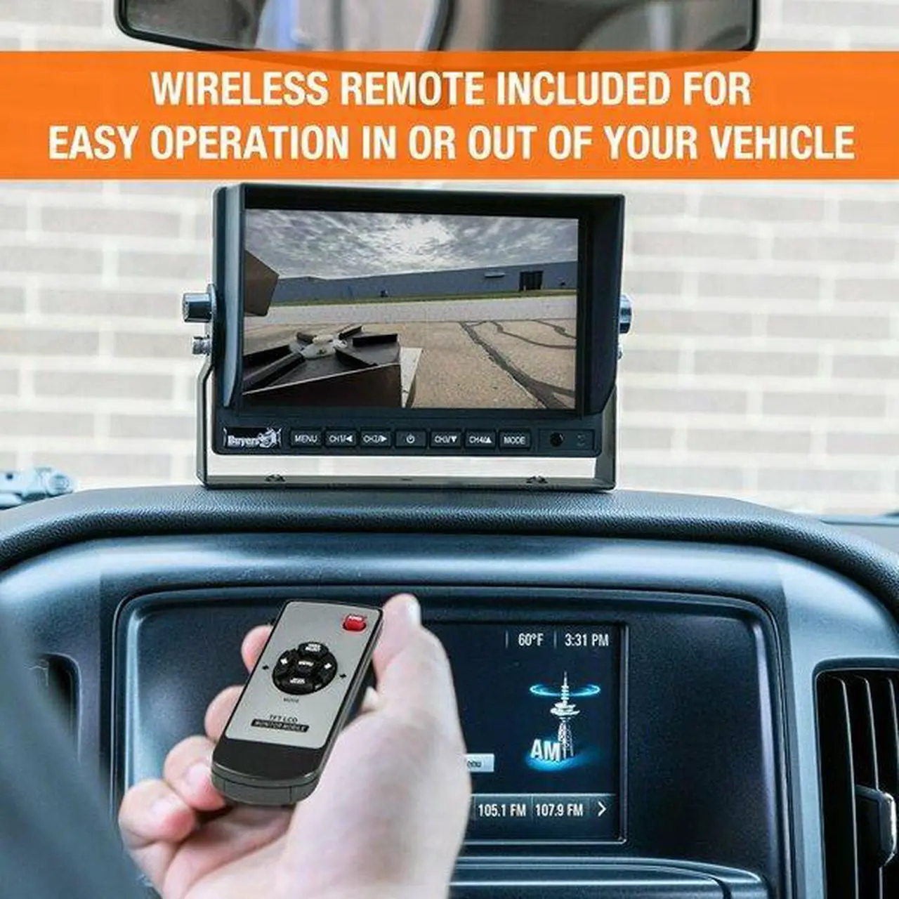 Alt view image 3 of 5 - BUYERS PRODUCTS 8883020 Backup Camera System with Recessed Night Vision Backup