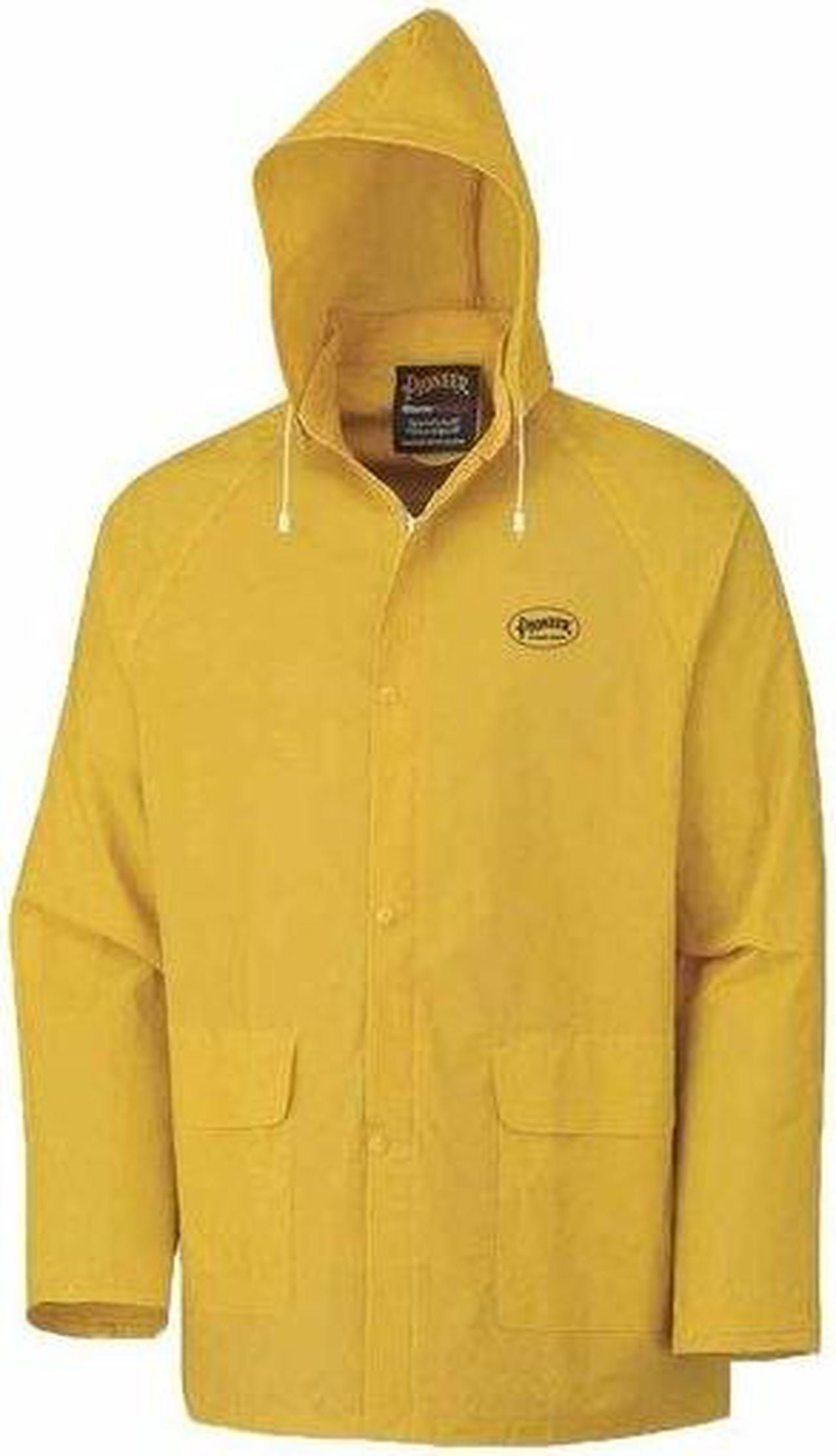 Alt view image 3 of 3 - PIONEER V3010460U-S PVC Rainsuit,Yellow,Small, Polyester|PVC, 0.35 mm Thick,