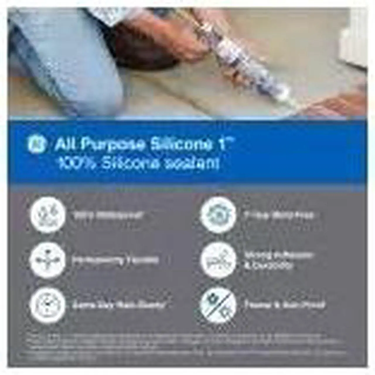 Alt view image 7 of 9 - GE 2795576 Silicone Sealant, All Purpose Silicone, 10 oz, Cartridge, Clear