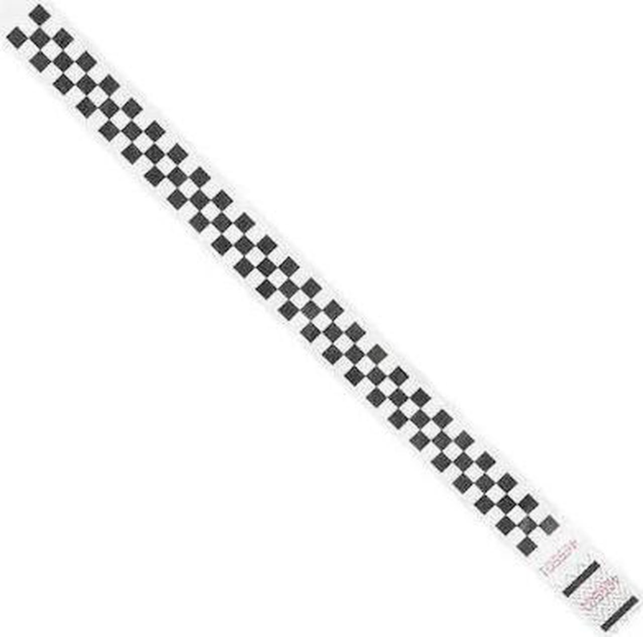 Alt view image 2 of 4 - Tyvek WR103 0.75 x 10 in. Black & White Checkerboard Wristbands - Case of 500