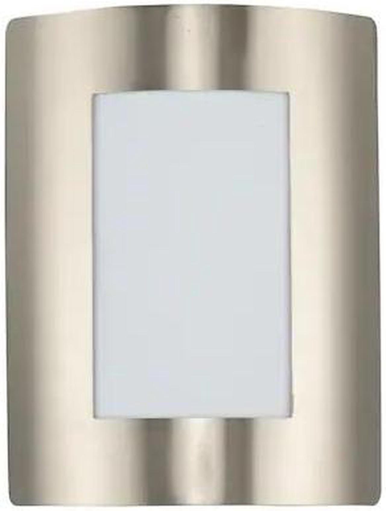 Alt view image 2 of 3 - Maxim 64332WTSST View JA8 Compliant Geometric Polycarbonate Shade Outdoor LED Wall Sconce, 1-Light 9 Watt, 11"H x 8"W, Stainless Steel