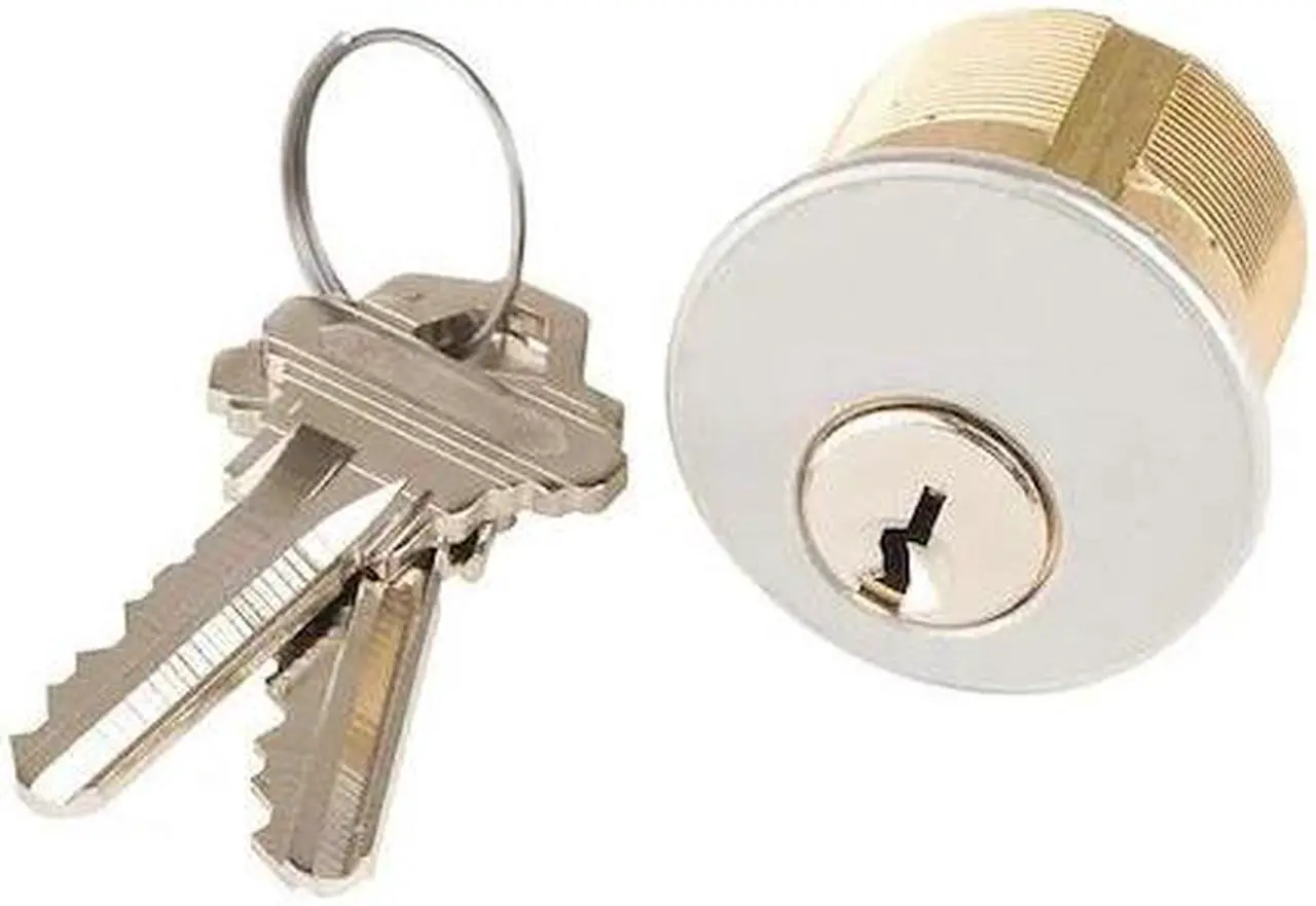 Main image of Brass Cylinder, Chrome, 5 Pin, 2 Keys